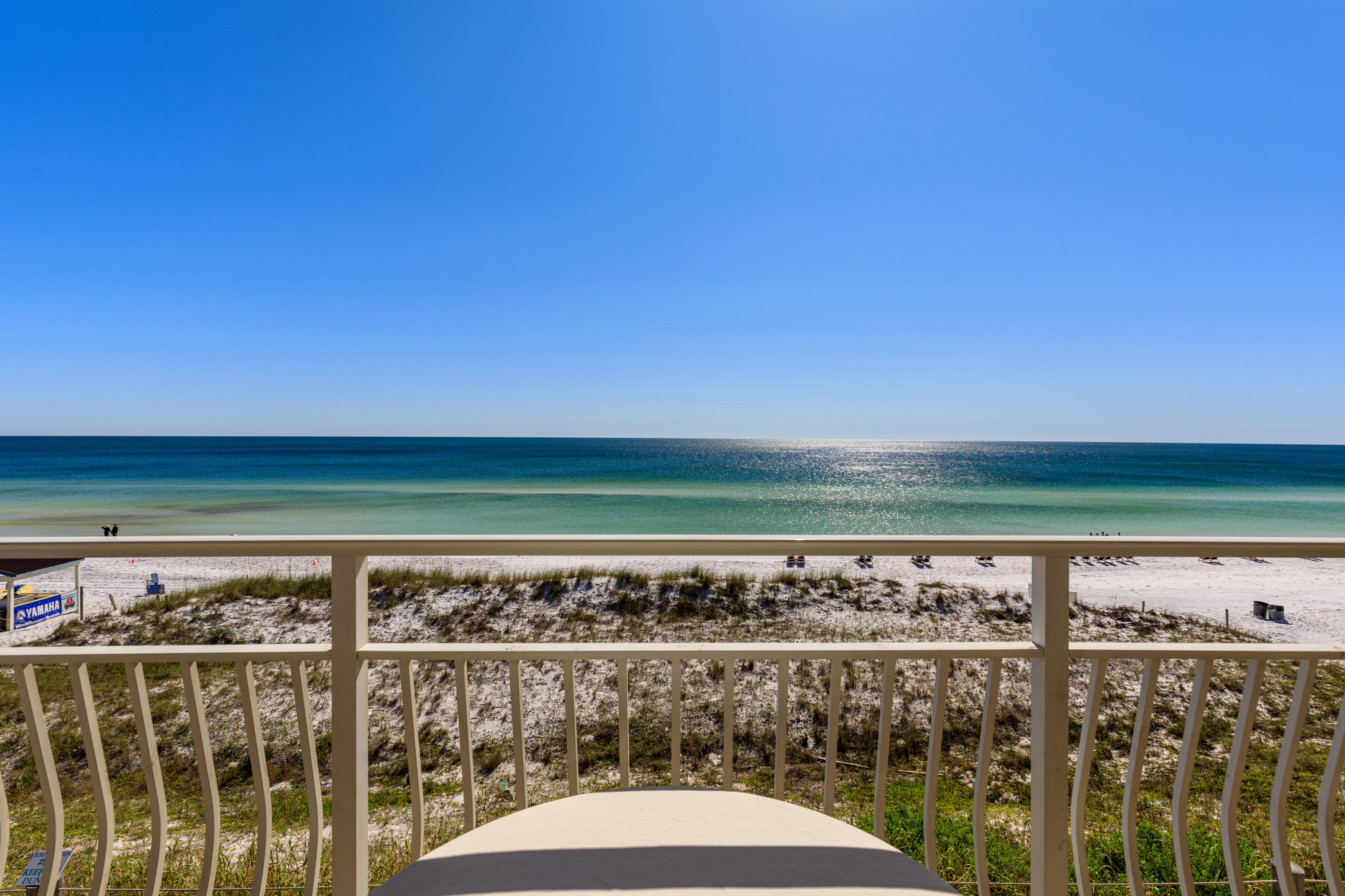 This highly sought out end unit has spectacular views of the gulf. Crystal Sands is also unique in that it can accomodate a family of 6 with the bunk beds built into the hallway and a pull out sofa sleeper. This condo is being sold fully furnished and ready to rent!!