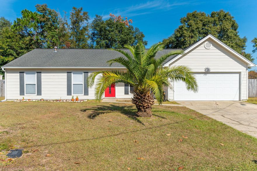 This  4/2 nestled in a cul-de-sac is Super convenient to bases, friendly front porch, updated with LVP and tile flooring throughout, granite counters, farm sink in kitchen, gas range(yes!!! Gas!), Upgraded baths with tile and walk-in shower in master. This is a 4bd WITH an office area too, can be a sitting room, playroom etc... Dip & Sip, under your covered patio by the above ground pool (just about year round in our area).  Spacious yard building for your gardening and pool needs.  New roof on it's way as well! Why wait? Give us a call to see!