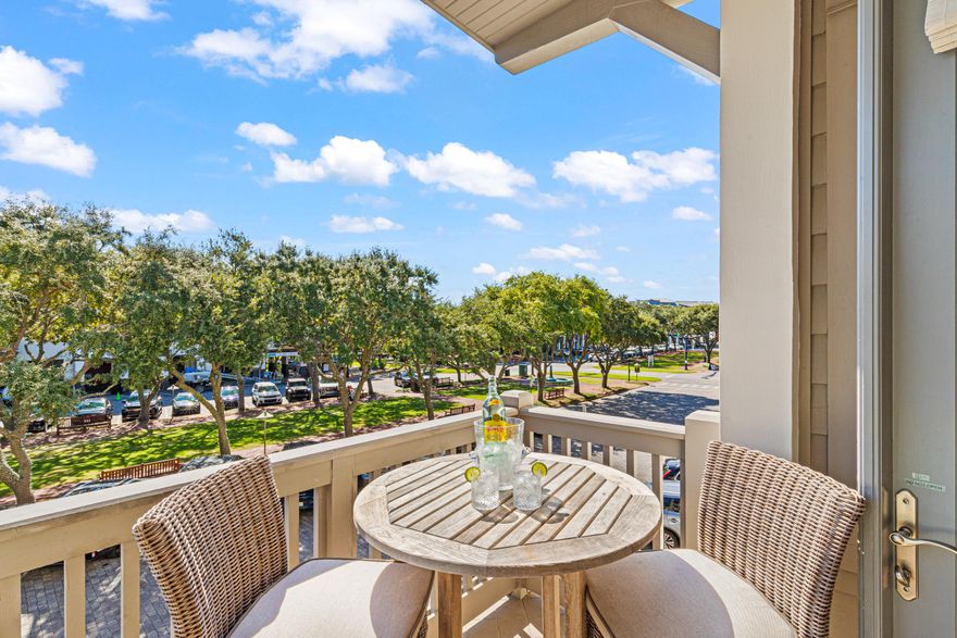 Welcome home in the heart of Rosemary Beach. Enjoy all of the merchants as well as the privacy and quiet of a well insulated structure. The balcony overlooks town center with views of the West Indies inspired architecture  and Town Hall. This condo was recently updated with no stone left unturned. The thoughtfulness and attention that went into this renovation will certainly be appreciated by the new owner. See full list of all improvements and finishes in the Documents section. Offering two private suites, an expansive living space, brand new kitchen and perfect views of our little town, make this one of the most charming Lofts in Rosemary Beach. Join us in making memories in one of the most special places on earth. Thanksgiving and Christmas are two holidays that will quickly become a family favorite! Some of the most beloved holiday traditions are the 30A 10K on Thanksgiving morning and the lighting of the tree the day after. It's truly something you want to experience. This is not just an investment, it's a lifestyle. 