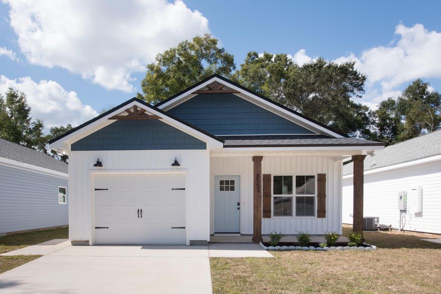 This Adorable and semi-custom craftsman inspired brand new home offers  spacious living with 3 bedrooms, 2 bathrooms, and endless opportunities to make it your own. House features Stainless Steel appliances, quartz countertops, tall kitchen cabinets with crown, 9 ft. ceilings and an open Kitchen / Family Room concept - all this add warmth and character to the already beautiful design. Free standing gas range and tankless hot water heater make for a modern and comfortable living experience that you'll enjoy every day. You'll never have to worry about running out of hot water - a feature that is sure to impress. The master bathroom boasts dual vanities, linen and oversized Walk-in closets.  But what truly sets this home apart is the opportunity to personalize it to your exact preferences. You'll have the chance to choose from 10 different flooring options, select your preferred counter top color, and even pick out the cabinet colors that speak to you. This is not your average builder-grade house - it's a true gem waiting for your personal touch. This craftsman home is brought to you by family-owned business that builds homes with heart. When you purchase this home, you'll not only be investing in a beautiful house but in a company that values integrity, craftsmanship, and customer satisfaction. We take pride in every home we build and ensures that each one is a reflection of our commitment to quality and excellence. With a focus on personalized service and attention to detail, you can trust that your home-buying experience will be second to none. Don't miss out on this opportunity to own a beautiful, semi-custom home built by a company with a heart. Contact us today to learn more about how you can make this house your forever home. *Estimated completion on or before June 30th 2025* THESE ARE STOCK PHOTOS- NOT ACTUAL LOT SPECIFIC FINISHES. PHOTOS ARE OF SIMILAR PROPERTIES THAT WERE BUILT.