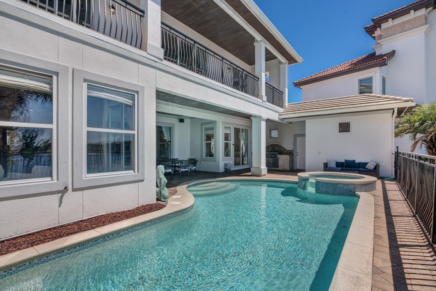 Prominently located, this pristine lake front retreat offers picturesque gulf & lake views ideally located in the gated community of Destiny East with tons of ammenities. This recently updated residence has been well positioned to enjoy westerly sunset views on the south side of Destiny East close to beach access and presiding over 50' of premium lake frontage.