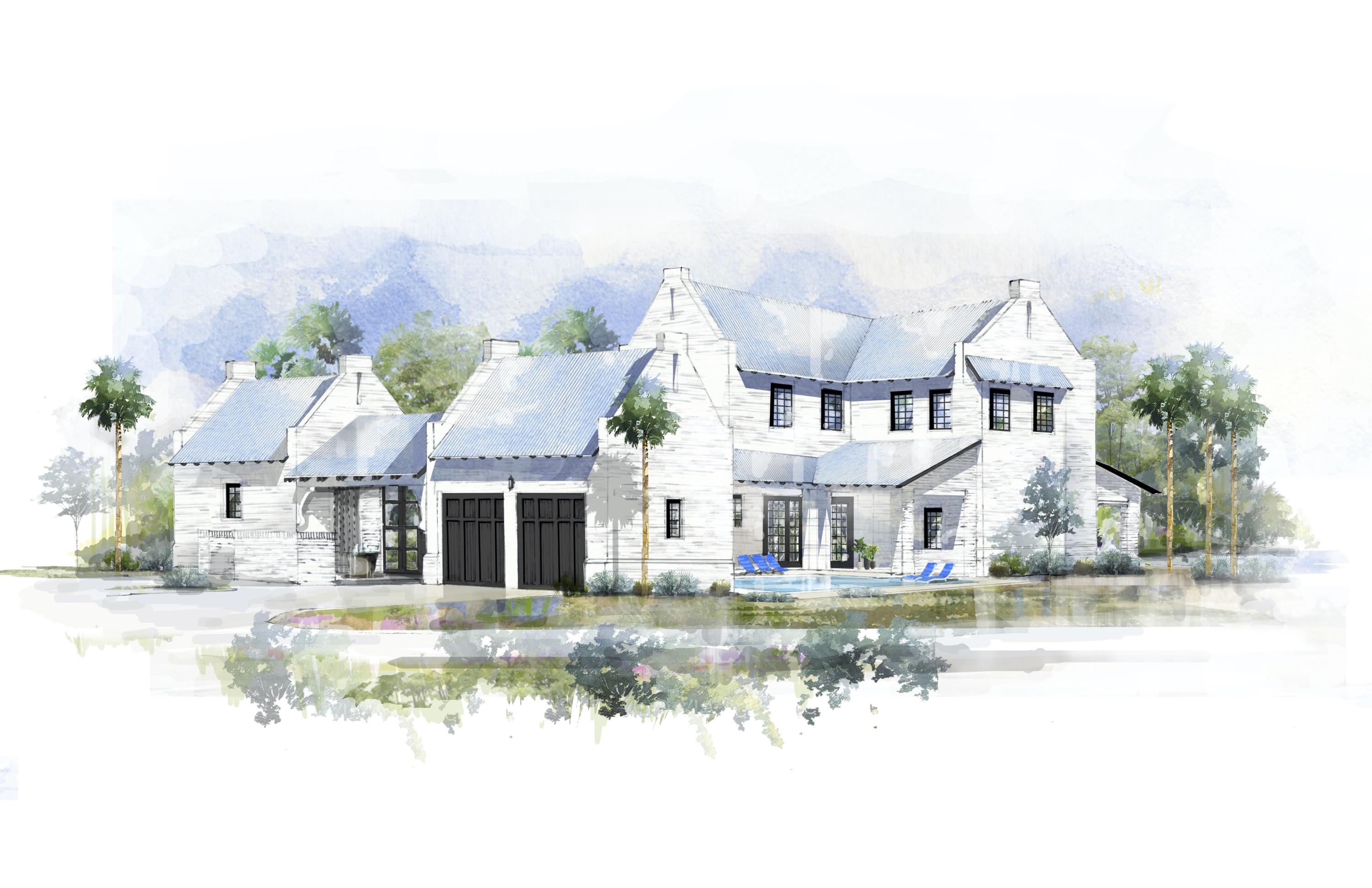 Under construction in the Churchill Oaks neighborhood, the expanded Savannah plan offers 4 bedrooms and 4 and 1 half bathrooms, a 2-car garage, with private pool & courtyard. Enjoy an abundance of outdoor living space with multiple covered verandas overlooking the lake, summer kitchen, and swimming pool. The open concept design inside the home is perfect for entertaining and complete with wet bar and chef's kitchen. Other notable features include custom full overlay shaker style cabinets, quartz countertops, Thermador appliances + more high-end finishes.