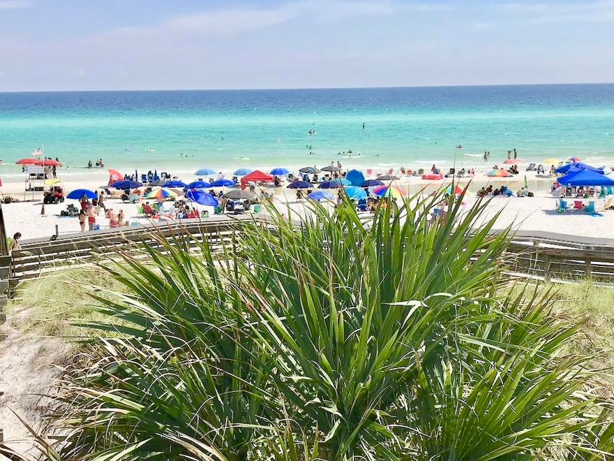 NO HOA, STEPS TO GULF OF MEXICO! This beautiful gem is only steps away to beach, restaurants, boutiques, outdoor live music events etc! House consists of 4 bdrms, 3.5 ba. 3 stories with amazing views of the Gulf from balconies off 2nd and 3rd floor bedrooms. Stainless steel appliances, granite and ceramic tile throughout.  Shed to hold beach toys, outdoor shower, irrigation system, sm lockout etc.Just a few years old this custom built home has been the perfect rental home with almost half the year already booked!  Please feel free to read reviews and check current calendar on VRBO 998472.  This beautiful beach home was carefully decorated with attention to every little detail a guest could ask for. House is being sold furnished with almost all items to convey making it turn key ready