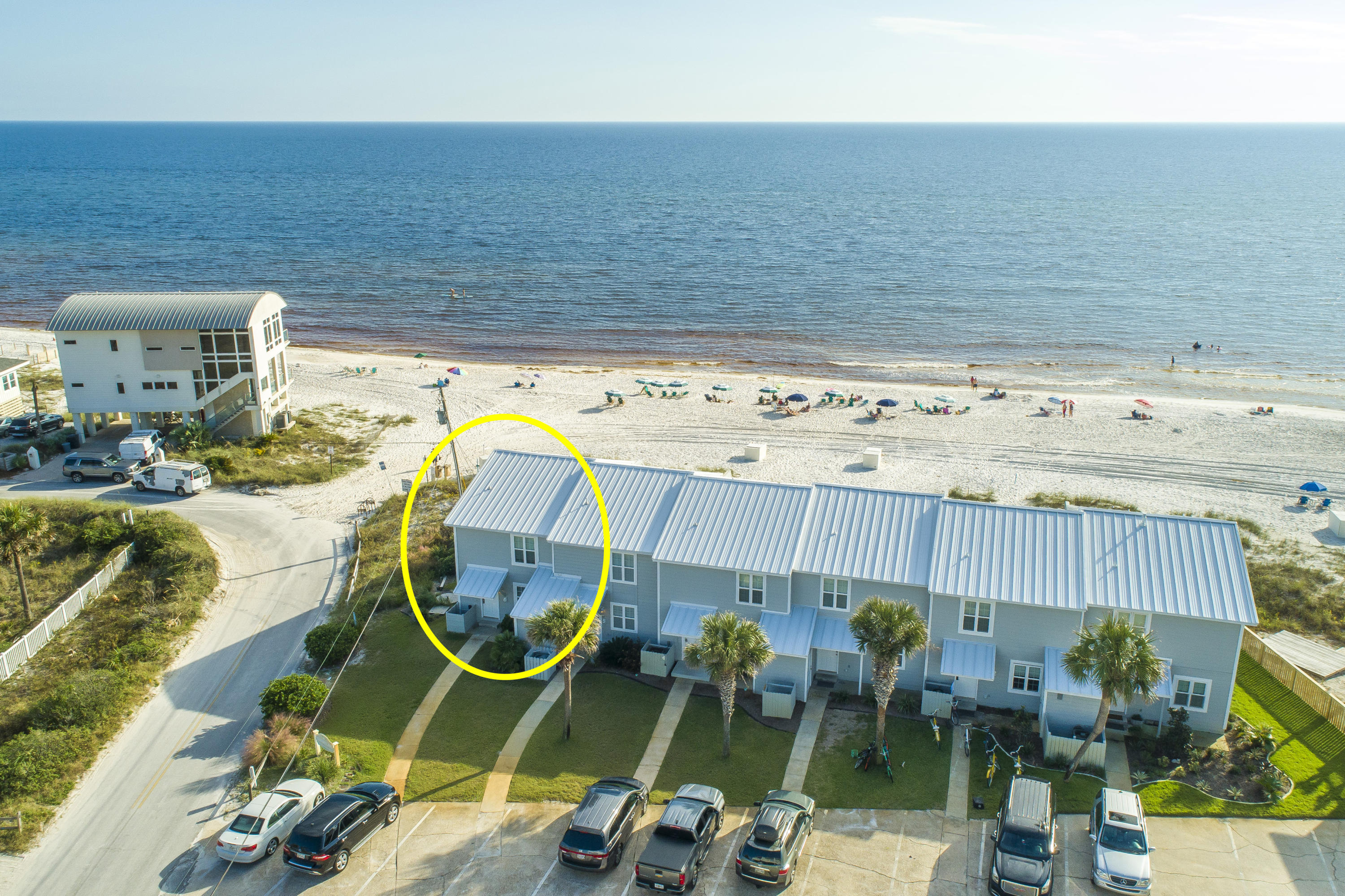 Fully renovated Gulf front townhome in Inlet Beach. Shoreline Townhomes is your front row seat to epic sunsets with easy access to the beach right out your back door. This two bedroom, 2.5 bathroom has been fully renovated and is being sold fully furnished and rental ready including both 1st and 2nd floor sliding doors replaced. This townhomes stays rented....2019 did over $90,000 and on pace to do the same in 2020.
