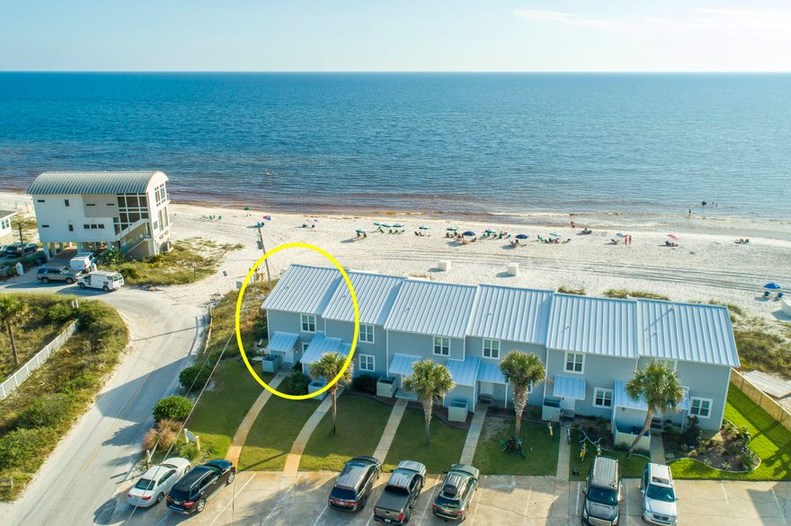 Fully renovated Gulf front townhome in Inlet Beach. Shoreline Townhomes is your front row seat to epic sunsets with easy access to the beach right out your back door. This two bedroom, 2.5 bathroom has been fully renovated and is being sold fully furnished and rental ready including both 1st and 2nd floor sliding doors replaced. This townhomes stays rented....2019 did over $90,000 and on pace to do the same in 2020.