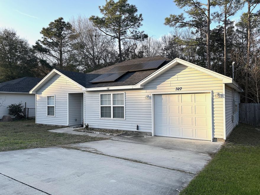Cute, light and bright charming home that has just been freshly painted is ready for you to call this home. Just 12 minutes to Duke Field and 24 minutes to Eglin AFB. The open concept has vaulted ceiling in the living room which is a good size and open to the kitchen area. Split floor plan for the bedrooms allows  for privacy between secondary bedrooms  and the  primary bedroom. Easy to maintain yard that is fully fenced in by a privacy fence.