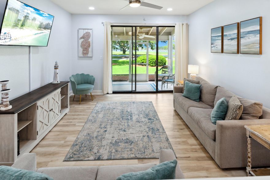 Charming, beautifully renovated, and fully furnished retreat tucked within the heart of Sandestin Golf & Beach Resort. Framed by peaceful bay and golf course views, this thoughtfully updated townhome blends timeless coastal charm with modern comfort.Renovated in 2022, the home features luxury vinyl plank flooring, upgraded kitchen countertops, and a white subway tile backsplash. Both bathrooms have been transformed with stylish vanities, sleek surfaces, and custom-tiled showers. Fresh interior paint enhances the bright, clean aesthetic throughout, and the refreshed downstairs 1/2 bath adds convenience when entertaining guests.Move-in or rental-ready, this property is offered fully furnished with tasteful, comfortable decor. Enjoy the outdoors and serene views from the screened-in porch on the main level, or the private upstairs balcony. 

An oversized exterior storage closet provides ample space for beach and golf gear, while the included 4-seater golf cart makes resort living a breeze.

Whether you're searching for a primary home, vacation sanctuary, or income-generating property, 616 Bayou Drive offers comfort, style, and convenience in one of the Emerald Coast's most coveted communities.

As an introduction to the Sandestin lifestyle, we invite our new owners to explore amenities that make Sandestin special. The listing brokerage and seller(s) are presenting the buyer(s) of this property with (2) 90-minute rounds of Tennis court time, a golf foursome at one of our three championship courses, and a round of golf for up to four (4) players at the unrivaled Burnt Pine Golf Club.

Sandestin Golf and Beach Resort features more than seven miles of beaches and pristine bay front, four championship golf courses, 15 world-class tennis courts, a 226-slip marina, a fitness center, spa and celebrity chef dining. Shop, dine and play at the charming pedestrian village, The Village of Baytowne Wharf and more. Inside the gates of the resort, residents enjoy a balanced lifestyle of high-class living, spanning the 2,400 acres from the beach to the bay. Everything within the gates of the resort is accessible by golf cart or bicycle. The entire resort is interconnected by miles of pedestrian, bike and golf cart paths that weave through groves of live oaks, meandering past natural lagoons, fountains, man-made lakes, and meticulously landscaped fairways.
