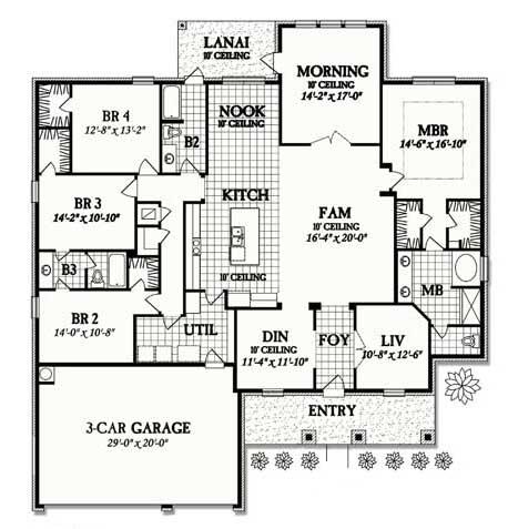 The Pacific Pearl III is one of our newer designs. A very open floor plan with a Morning Room to relax in as well as a Family Room. This home has a split bedroom layout. The owner's suite has trayed ceilings along with two walk in closets. The owner's bath has a beautiful walk-in tiled shower with two shower heads, one being a sliding and removable head and the other a stationary head. Also the owner's bath has a garden tub and dual cultured marble vanities. The spacious kitchen has a gorgeous granite island with a under mount sink. Also the kitchen has staggered cabinets with crown molding, over and under cabinet lighting, stainless steel appliances and is open to the Family Room. The combined pantry/utility room has a '' drop zone'' to conveniently unload groceries or personal