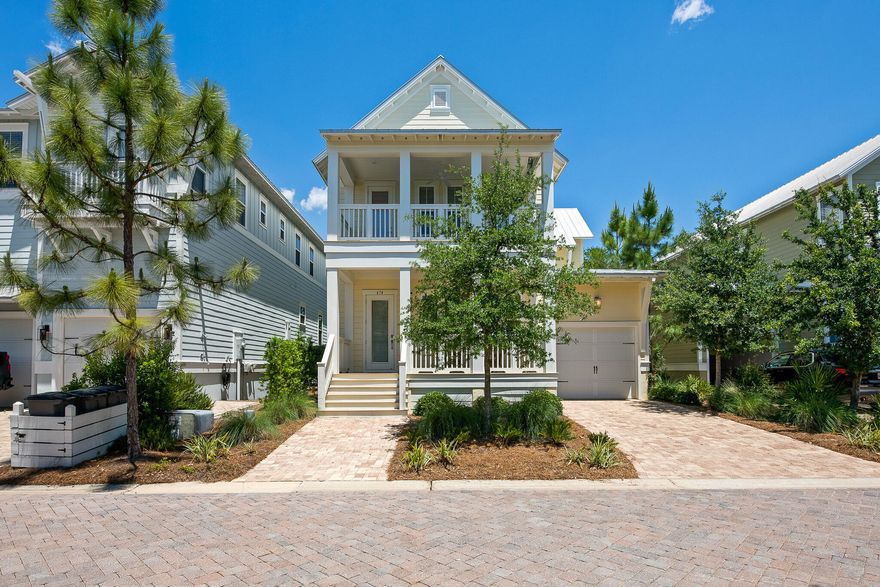 Welcome to Highland Park, One of most sought after neighborhoods in Blue Mountain Beach. Inspired by beach cottages of the past this highly desired Sienna Plan home has it all. The Residence offers 2 Master Bedrooms, 1 downstairs and up, 4 bedrooms in total all having their own bathrooms. The kitchen screams for entertaining with its massive kitchen island, beautiful granite stone countertops, stainless steel appliances and more than enough cabinet space. No detail was spared in the design of this home from the exquisite crown molding throughout, raised ceilings, beautiful hardwood floors and an abundance of patio areas. The neighborhood offers a resort style pool, hot tub, gas fire pit and covered lounge area. This home is perfect for year round living or as an investment property.