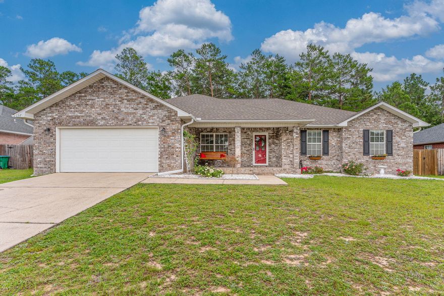 Sellers will pay towards buyers closing costs! Great home in Central Crestview. Completely renovated kitchen with new cabinets, quartz countertops, apron sink, stainless appliance suite and tiled backsplash. Features eat in area with plenty of space for dining. New luxury vinyl plank throughout and brand new carpet in bedrooms. The laundry room was fitted with new cabinetry and countertops that match kitchen. Large open space in living room with tall ceilings. Formal dining area/flex space at foyer. Split floor plan with master on one side. Oversized master with seperate bath suite. Soaking tub and shower separate.  Large walk in closet. Fenced in backyard for entertaining. Roof is 2018, HVAC with dehumidifier is 2021. Maytag Washer/dryer negotiable.