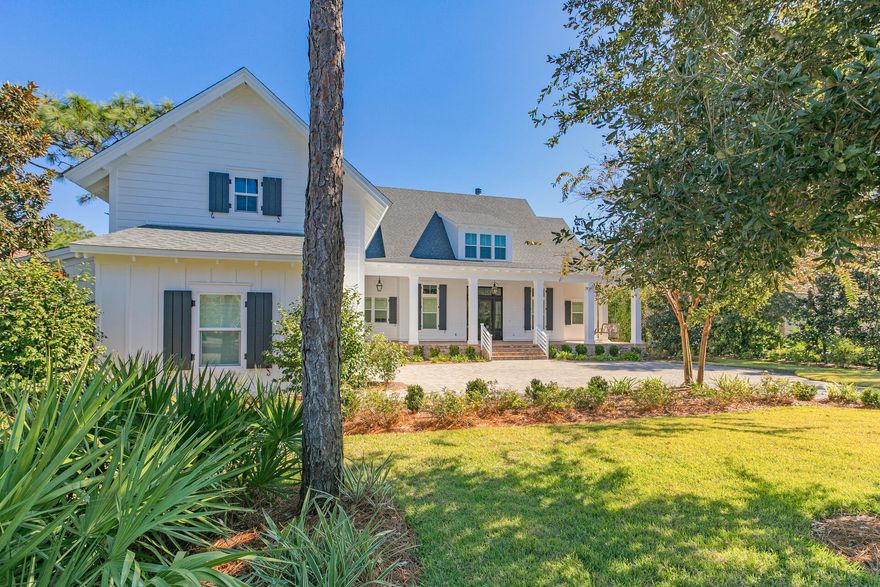 Enoy this custom-built 3BR/3.5BA   country style home overlooking the 11th tee of the beautiful Kelly Plantation Golf Course. Designed by Court Atkins of Palmetto Bluff this home has many recent upgrades including freshly painted inside, new exotic 3'' kitchen island countertop, new light fixtures, new window treatments, remote screens installed on spacious outdoor living area with a brick fire pit. The  exterior of the  home has been painted with Rhinoshield. An impressive  home to entertain in with its open concept and large kitchen area and pantry. Second level entry has a large open space perfect for an office or media room. Also included are an additional bunk room and 2 large bedrooms with 2 full baths.  Home includes a large 2 car garage with an additional garage for golf cart.