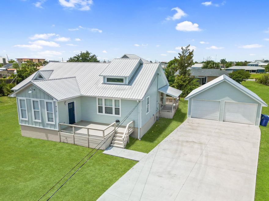 Welcome to your dream coastal escape--this stunning, remodeled beach home is perfect for relaxed seaside living. Every inch of this property has been thoughtfully upgraded, and redesigned. Whether you're looking for a primary residence, vacation home, or an exceptional short-term rental investment, this home is an absolute gem. Step inside and be captivated by the bright, airy home that is enhanced by extra-large windows and skylights. High vaulted ceilings create an expansive feel, complemented by stylish finishes including the heart of the home - the kitchen, featuring a gas range/oven, newly installed appliances, generous counter space, and elegant cabinetry. Gather around the impressive 12-seater dining room table, perfect for hosting unforgettable meals. Make an appointment to view!