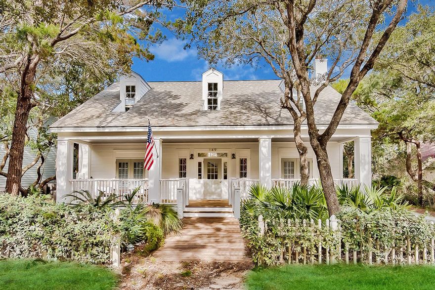 One of the few oversized parcels available in ''Old Seagrove''. The freshly upgraded main house and renovated carriage house accommodate four bedrooms and three full bathrooms, one half bath professionally designed. The interior and exterior have been painted, all appliances, tankless hot water heater, hardwood and tile flooring, and shiplap in the main house and carriage house. This property would be an ideal primary, second home, or short-term rental property. The cottage is surrounded by porches open, screened, and enclosed for relaxing and entertaining.