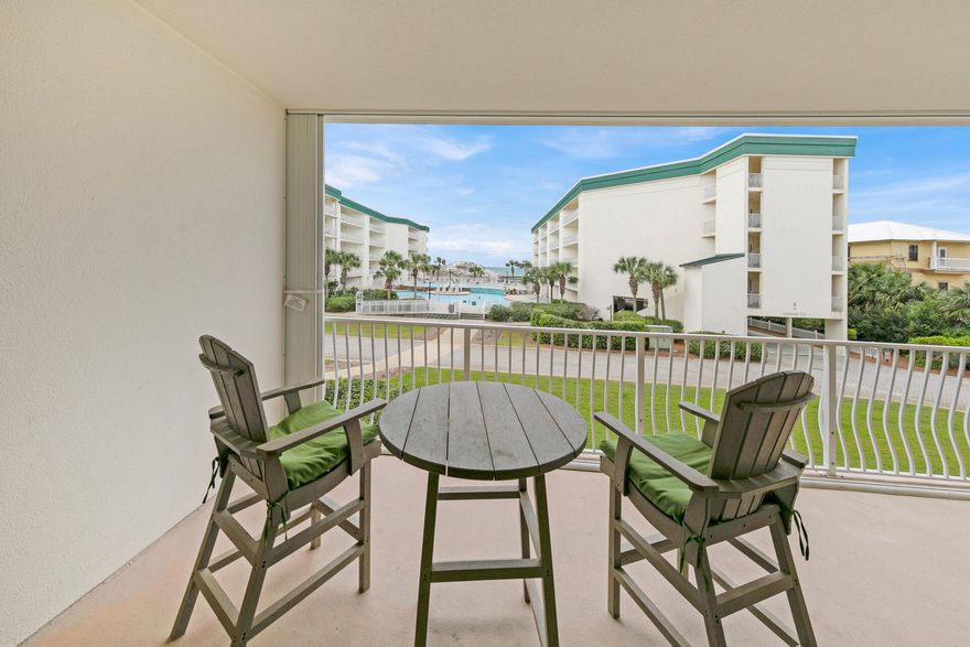 Nestled in one of the most lush and coveted locations along 30-A, this turnkey beach condo is what you've been waiting for! 2 bedrooms plus 2 bathrooms, 1148 sq ft condo located in premier building C! Inviting, light-filled rooms welcome you, while the condo's coastal chic ambiance suggests casually elegant living and entertaining in all seasons. This property is situated in a prime position with all of Dunes of Seagroves amenities right at your fingertips AND a deeded covered parking spot close by! This is a great opportunity to enjoy all that 30A living has to offer and would be a great investment, 2nd home, or full time residence. Come enjoy this gulf front community with: direct beach access via a private boardwalk, two large resort style pools that are seasonally heated , a hot tub, exercise room with a sauna and steam room, on-site bike rentals, grilling area, and tennis courts. 