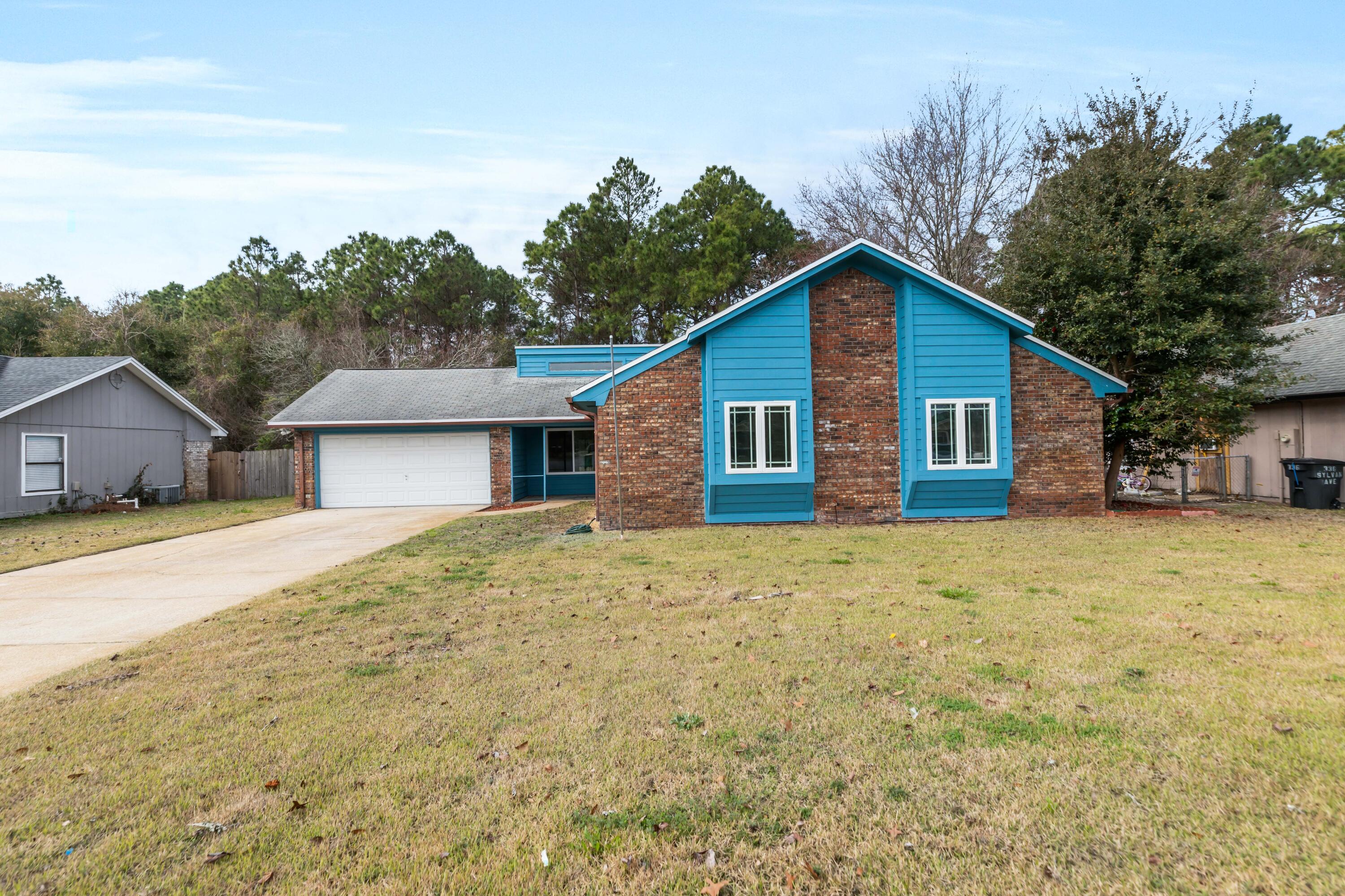 Move in ready gem near Hurlburt AFB!Welcome to this charming, freshly painted, well-maintained single-family home in Mary Esther! With a spacious fenced back yard, enclosed patio, storage shed, there is plenty of room to play, relax or enjoy the outdoors. Inside, you'll love the cozy living room with stone fireplace, vaulted ceilings and plenty of natural light. Kitchen has all the appliances you need to include gas range, built in microwave, dishwasher and refrigerator. Plenty of parking in your oversized 2 car garage or in the long driveway that can accommodate an RV, boat or trailer. Home is NOT in an HOA. Pets are considered with one time pet fee. Ready for same day move in!