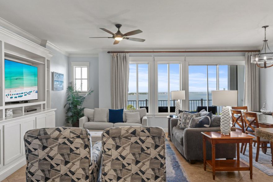 NEW PRICE...WOW!!! West Facing 9th Floor 3 Bedroom 3 Bath Condo with Spectacular Views of the Choctawatchee Bay and Marina. The 9th Floor Condo is on the Penthouse level of the Grand Sandestin at Sandestin Golf and Beach Resort. Condo features 3 Large Bedrooms Each Bedroom with their Own Bath, Crown Molding, Tile throughout the Living, Kitchen and Dining areas with Carpet in all 3 bedrooms. Kitchen is Open to the Living/Dining Areas and has Stainless Steel Appliances with Granite Countertops. Living Room has a Built In Entertainment Center.Great Balcony to Enjoy the Beautiful Sunsets.PROFESSIONAL PHOTOGRAPHY COMING SOON.