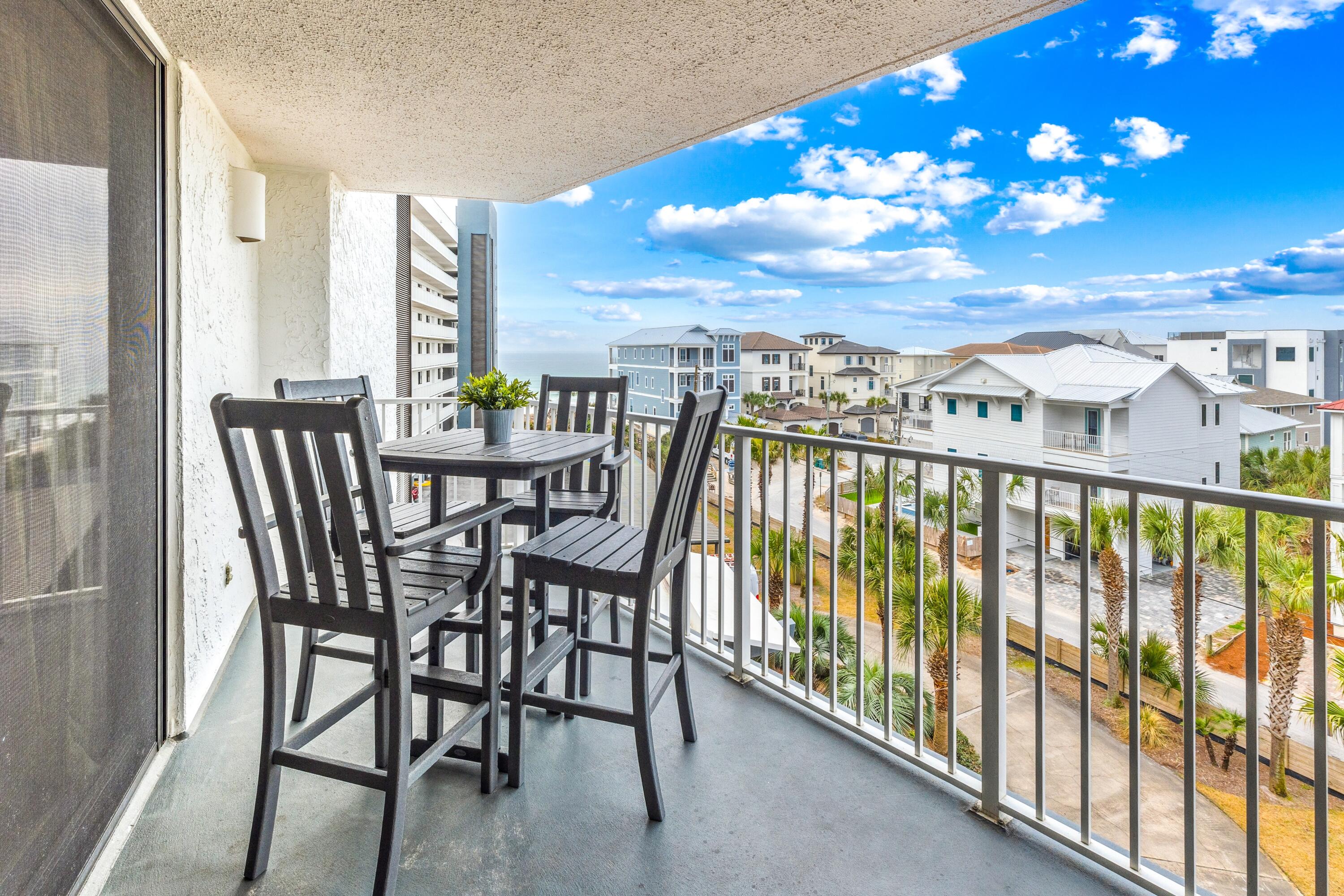 FULLY FURNISHED & BEACHFRONT LOCATION! 3BR & 3BA condo features a balcony with Gulf view and a short walk to the boardwalk, pool, and beach! Mainsail is a family-friendly community with amenities like two pools, beach access, Tennis & Pickleball, Gameroom, BBQ Area, and 24-hour gated security. Covered Owner Parking at no additional charge. Beach Chair set up( 2 chairs and umbrella) is FREE to owners, however renters pay a fee to beach services. This fabulous condo has many ownership options for rental including long-term-short term-or winter season.
