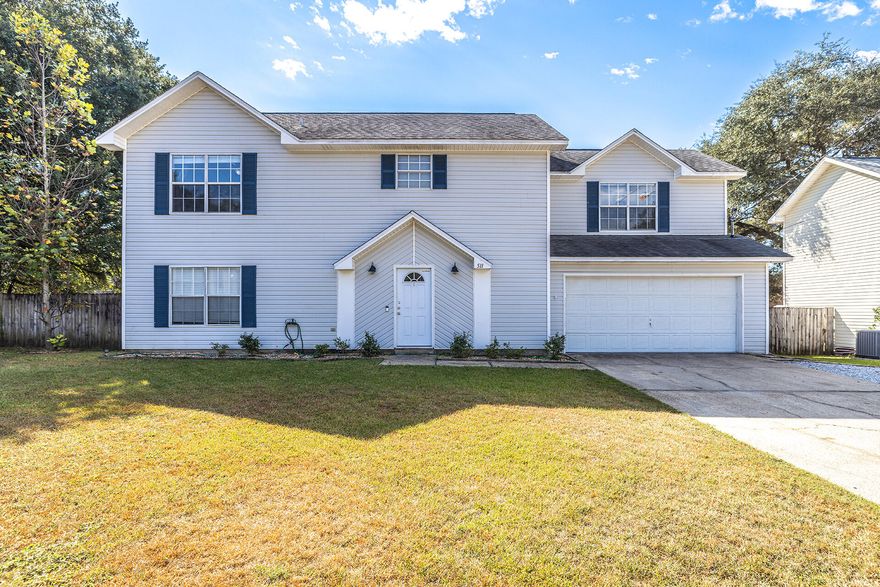Seller is offering to pay for a 2/1 Buy Down and have a New Dimensional Shingle Roof installed with an acceptable offer. New HVAC installed 12/21 and a New Hot Water Heater was installed 10/22. This home is nestled in a quiet cul-de-sac with quick access to local military bases, beaches, and I-10. On the first floor you have your main living areas and the 4th bedroom which could also make a nice work from home space. The large master suite is on the second floor and appointed with a walk-in closet. The second and third bedrooms are down the hall with a central laundry area in between. Heading out back you'll find a privacy fenced yard and an oversized covered patio for entertaining guests, pets, and play. Contact Evan for a private showing today!