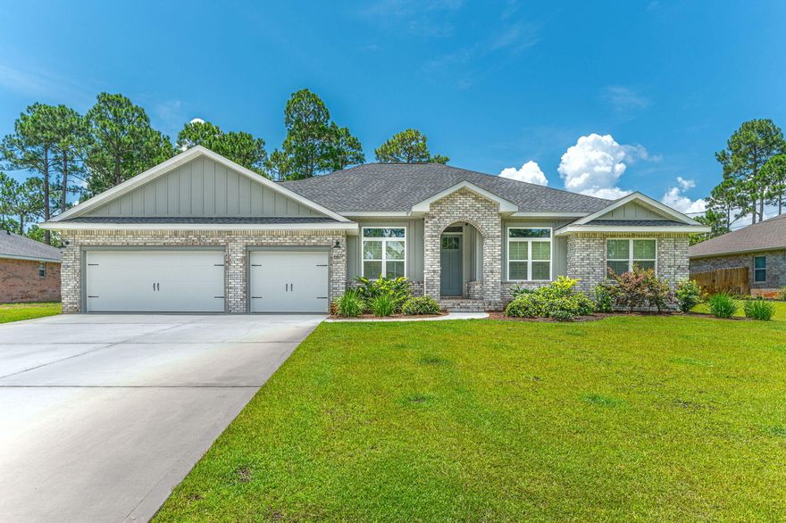 This impressive home was constructed in 2020 by Robbins Builders, situated in coveted area of Holley by the Sea (48 acre park w/pools, beachfront park, boat launch/water access)! Turnkey home was designed w/elevated functionality in mind & further enhanced by current owners.The living spaces features 10ft ceiling,accented by crown molding and all windows covered by plantation shutters. Not only does this home have 4 generous sized bedrooms w/ample closet space,there is also a dedicated office off the foyer,enclosed by glass french doors AND a formal dining room. The open floorplan offers convenience in entertaining, w/a gourmet kitchen to host your largest family celebrations. The primary suite sits separate from the other 3 bedrooms, w/a spa-like bathroom & massive walk in closet. (Read