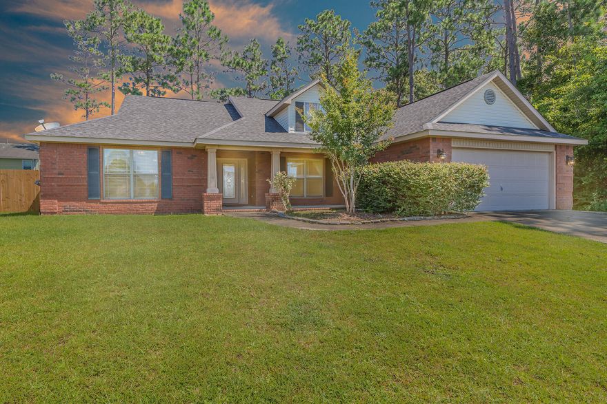 Located in the very desirable Brooke Estates.  As you Walk in to the home you will notice the open feel of the spacious Livingroom, you will find Vaulted ceiling, newly painted walls and Luxury vinyl plank.Kitchen features include, stainless appliances, granite counter tops and a breakfast bar.  Master includes double vanities, walk in closet, garden tub and a tiled walk in shower. As you exit the home you will find a large lanai and a fully privacy fenced back yard .   Brooke Estate offers underground utilities , community pool and a tennis court for you to enjoy.