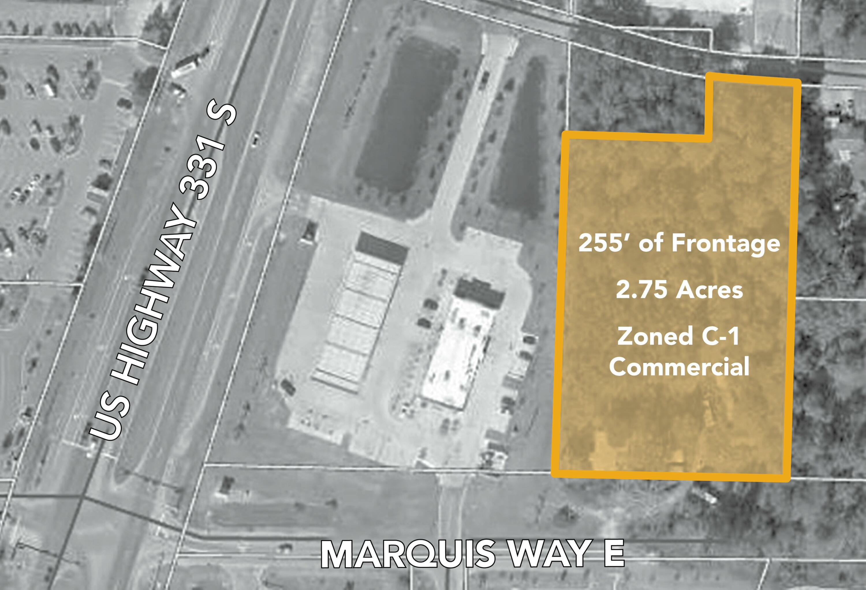 Fantastic commercial parcel offered for sale. This 2.75 acre piece is ideally situated in the center of fast developing Freeport, Florida. The parcel is zoned C-1 commercial, allowing for a host of potential development opportunities from flex warehouse / office to lodging or dining. Ingress / egress to the parcel is available via roughly 100' of frontage on Joe Campbell Rd as well as around 254' of frontage on Marquis Way, a signaled intersection of US Hwy 331. Don't miss the unique commercial opportunity!