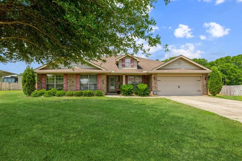 You don't want to miss out on the opportunity to purchase this four bedroom, two and one half bath home in the residential community of Silver Creek Estates. Upon entry, you will find ten foot ceilings in the entry way, cathedral ceiling in the living room, and unique design accents including plant ledges. The primary suite is spacious and impressive with its tray ceilings. Accompanying en-suite includes a walk-in shower with glass door, garden tub, double vanity with granite countertops and TWO separate walk-in closets. There is plenty of room to entertain in the open concept living/kitchen area and large backyard. The backyard is fully fenced and has an outdoor shed, in-ground pool, fire-pit area, concrete RV pad, and more!