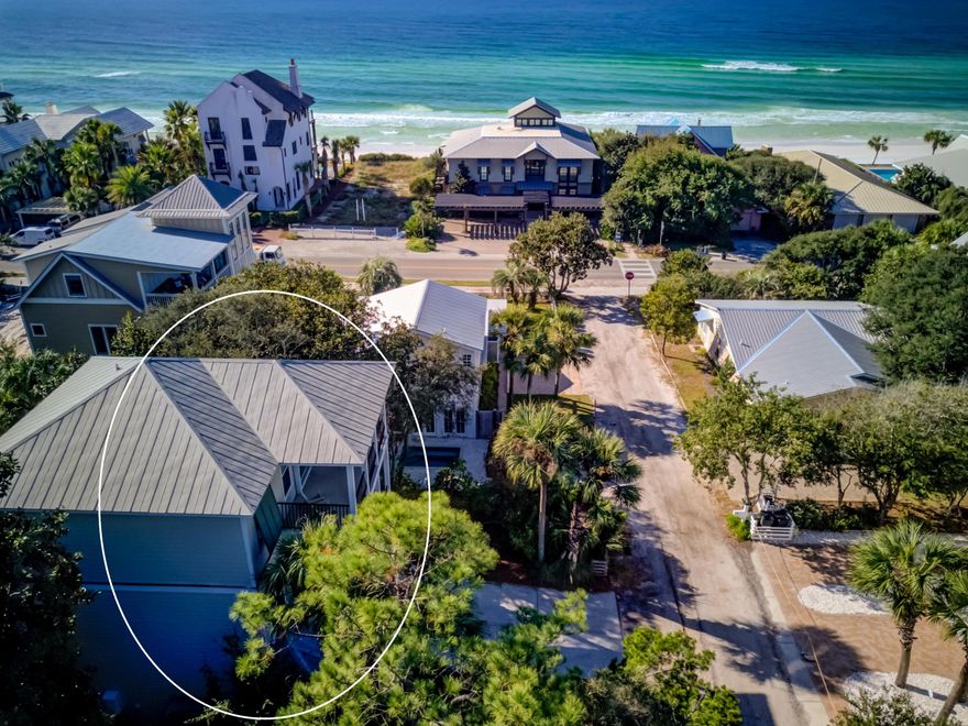 Look no further for position ''A'' in Old Seagrove. Perched on a beautiful lot just one row off 30A, ''Buena Vista'' includes gulf views, close beach access/use and easy walking distance to Seaside. Ideal for a primary, secondary or vacation rental, this well-appointed beach house includes; 5 bedrooms (1 is a bunk room), 3 baths, open concept living, 10' ceilings, double porches, pool, patio and garage.