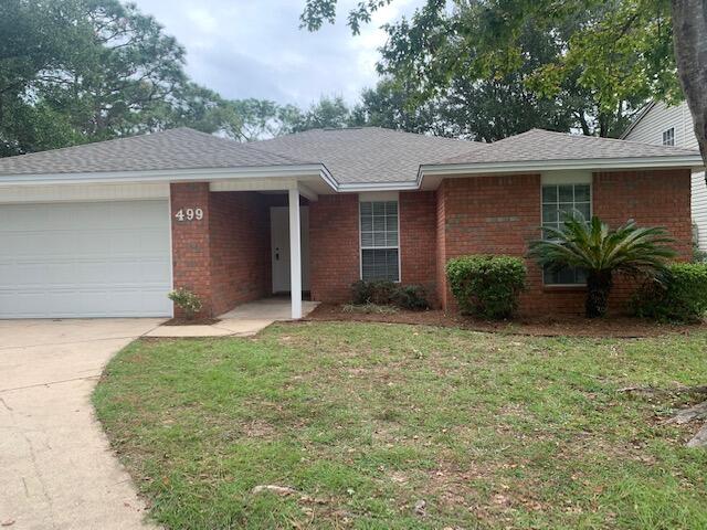 This lovely brick home is at the end of a cul de sac witch is next to Eglin reservation. Lush landscaping. Fenced yard with a small patio in the back. Light and airy with large livingroom  and cathedral ceilings. Oversized one car garage. Sorry no pets allowed.*All Coastal Realty Services residents are enrolled in the Resident Benefits Package (RBP) which includes renters insurance, HVAC air filter delivery (for applicable properties) and our best-in-class resident rewards program, and much more! More details upon application.*