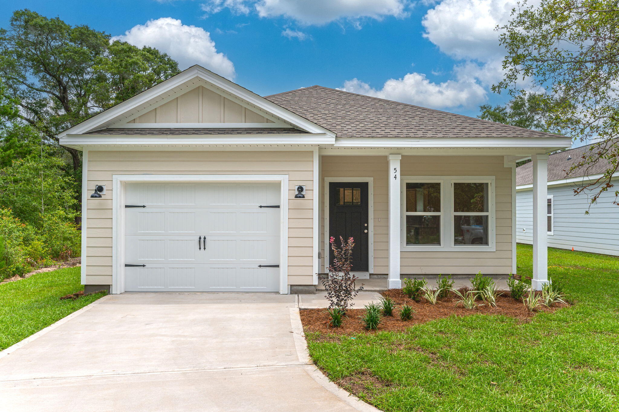 BUILDER OFFERING FENCE/REFRIGERATOR & BLINDS UNTIL MID AUGUST! Hardi siding, quality speaks for itself with features like quartz countertops, kitchen work island, stainless steel appliances, white shaker cabinets, pantry, 9' ceilings throughout, all Luxury Vinyl Plank, recessed lighting everywhere with ceiling fans in all bedrooms. Owners suite/bath on the back features double vanities and walk-in closet, tiled shower. Laundry room, 2 extra bedrooms, bath & garage complete the package. Early August completion. Seller will pay new buyer fee plus up to $10,000 towards buyers closing costs and/or prepaids and/or rate buy down. Restrictions apply-call for detail. Builder is offering 1 year builder warranty + a 10 year STRUCTURAL WARRANTY.