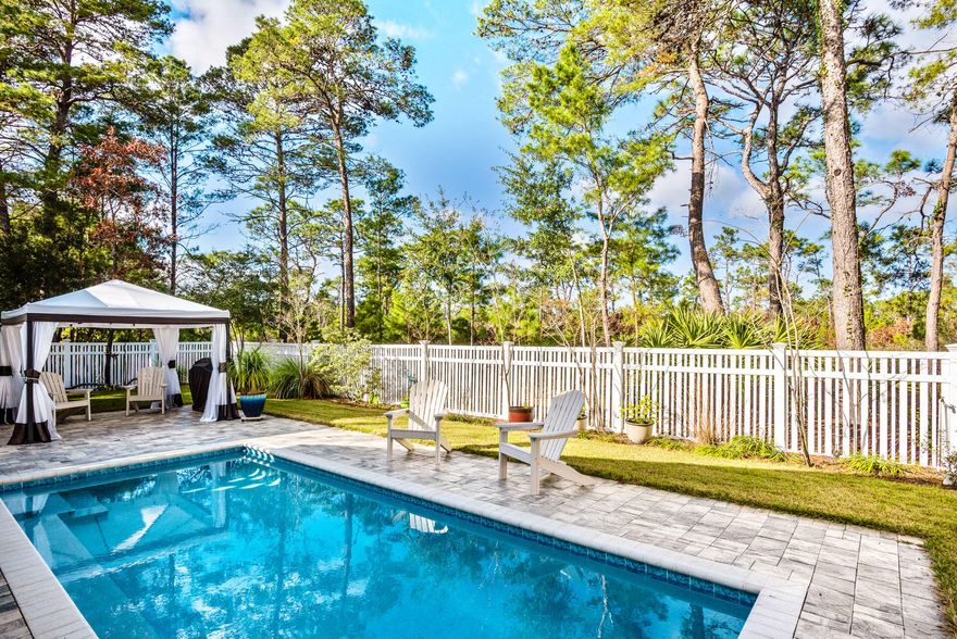 Your 30A Beach Home is here! Located a half mile from the Gulfview Heights beach access and under a mile from Shunk Gulley/Gulf Place, this home puts you a only a half mile to the white sandy beaches while offering the privacy of being nestled on the state park and away from the through traffic of 30A. You will enjoy the new private pool and fenced in front and back yards, with the back allowing access to the state park trail. A new metal roof and water heater were installed in 2017. All new windows were recently installed along with a new A/C.