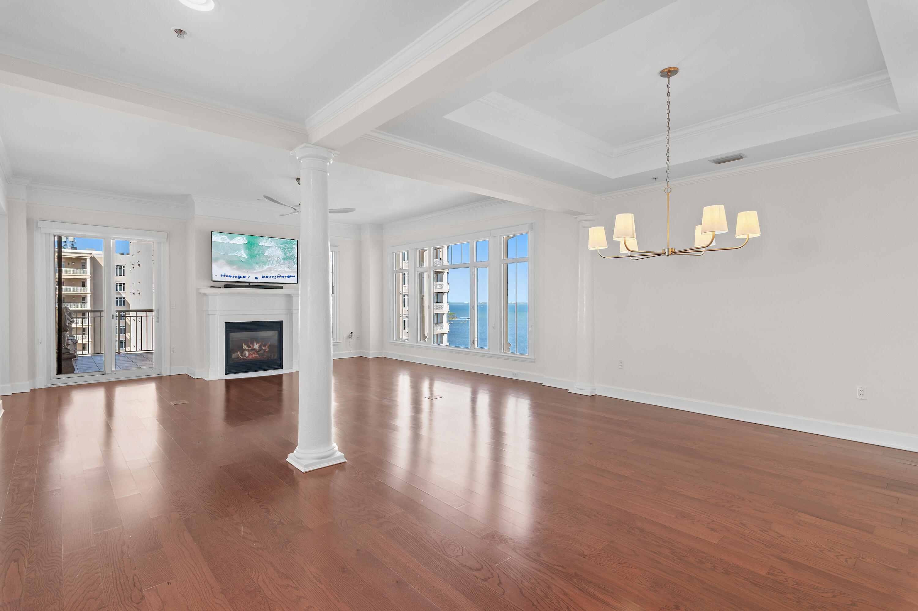 Unit 1502 is a newly updated Barclay floor plan located in the highly sought-after One Water Place at Kelly Plantation. Situated on the 15th floor, this stunning residence boasts breathtaking panoramic views of the Gulf, Choctawhatchee Bay, the rolling fairways of the Kelly Plantation Golf Course, and the vibrant sunsets over the Destin skyline. Spanning 2,649 square feet, this three-bedroom, two-and-a-half-bath home is designed for both luxury and comfort. The open floor plan, along with floor-to-ceiling windows, floods the space with natural light while showcasing spectacular water views for both luxury and comfort. The open floor plan, combined with floor-to-ceiling windows, fills the space with natural light while showcasing spectacular water views. Unit conveys with a golf cart space
