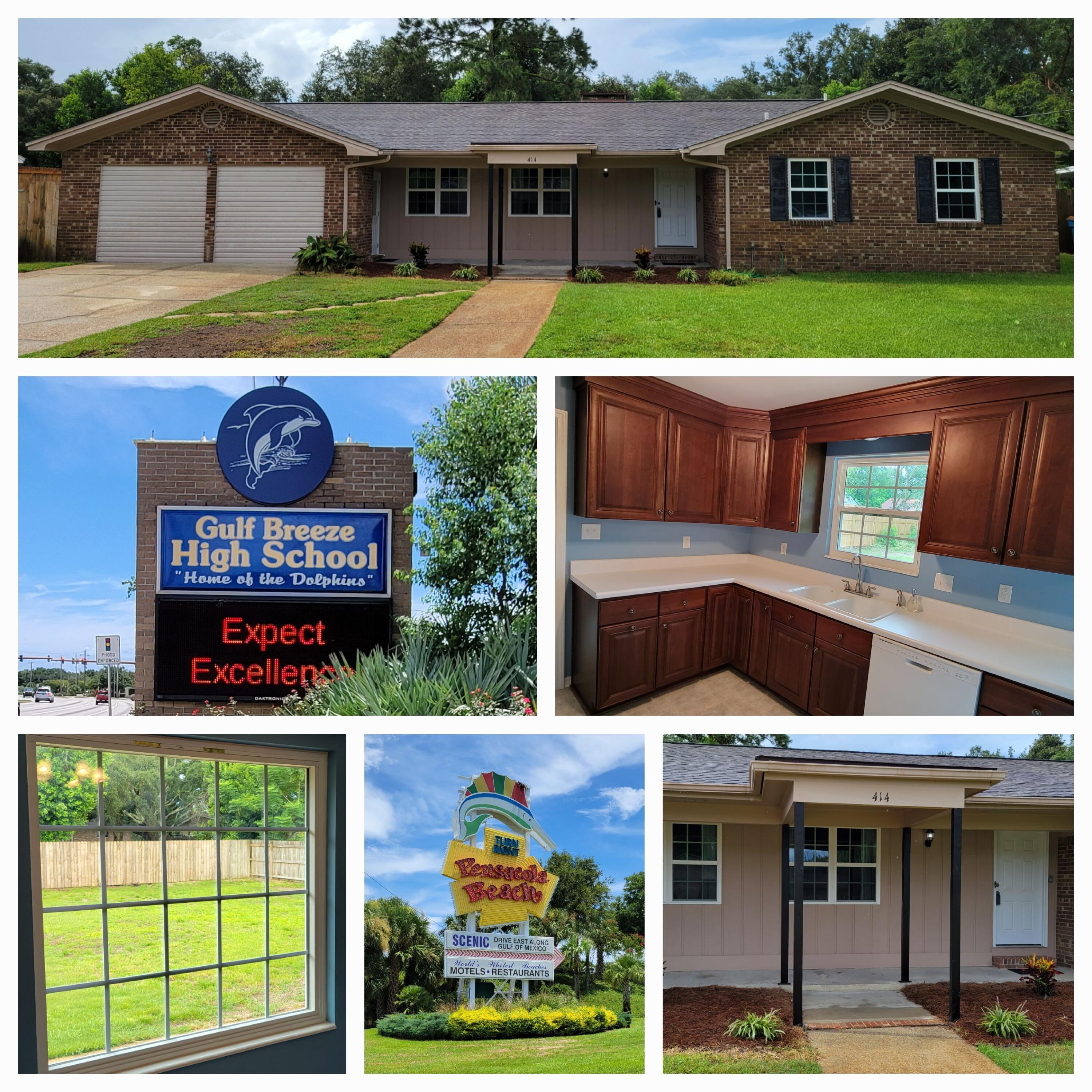 NEW PRICE AND A $10,000 SELLER'S CREDIT with an acceptable offer! This credit can be used for closing costs or flooring updates, you choose! This is a great home in the heart of Gulf Breeze Proper. This home is located just minutes away from the sugar white sands of Pensacola Beach in a great community with LOTS of activities close by. Walk or take your golf cart (Golf cart leagal roads) to the community center, splash pad, Shoreline Park, skate park. There is a boat launch close by, hiking trails, shopping, resturants and so much more. Gulf Breeze also boasts A+ rated schools. This 4 bedroom, 3 bathroom home has a mother-in-law suite with a 3/4 bath, kitchenette and a seperate enterance.