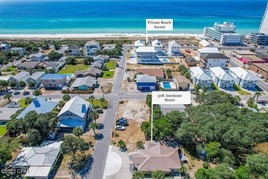 What an incredible opportunity to be a part of the awesome Bid A Wee Beach community! We love Bid a Wee Beach and we love this home!!! This property has wonderful features including a seperate living quarters currently being used as an in laws suite but would make a great lockout unit or second income producing side. The main portion of the home has a split bedroom plan, new LVP flooring throughout and an updated kitchen, with gorgeous quartz counters. The fenced back yard is charming and has plenty of room for a pool.  There is also oversized parking area. The zoning is R-2, Multi Family, Short Term Rentals allowed. Only Steps to Bid a Wee, dedicated beach with private, coded gates and walkways for the community. With over 2200 Feet of Dedicated Beach, and No HOA. Wow what a find!
