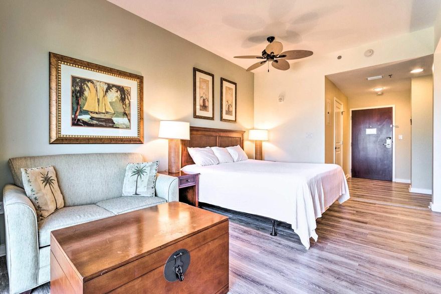 FULLY FURNISHED WITH ALL UTILITIES INCLUDED! This fantastic condo is available for a lease beginning November, come relax and enjoy the luxurious resort lifestyle! This studio is located on the 5th floor and features a king bed as well as a twin sleeper sofa for your overnight guests. You will love the ease and convenience of the proximity to the beach, putt putt golf, and the Beach House restaurant. Luau offers an on-site fitness center, sundeck, and an oasis getaway with a resort style pool, relaxing waterfall, hot tub, and BBQ grilling area.