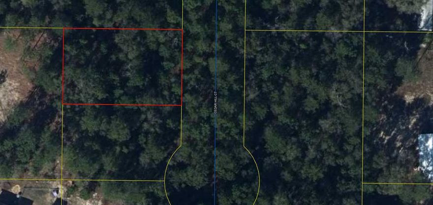 Nice lot just 1 block off of Hwy 90 West.  The street, Cedar Hill Court was never opened by Walton County Commissioners for District 3 when subdivision was developed.......that will be the Buyer's responsibility to survey and clear.    There are  also 4 other lots for sale on the East side of Cedar Hill Court that have been surveyed and are also listed, MLS # 916930.  Click under documents for a picture of the plat.