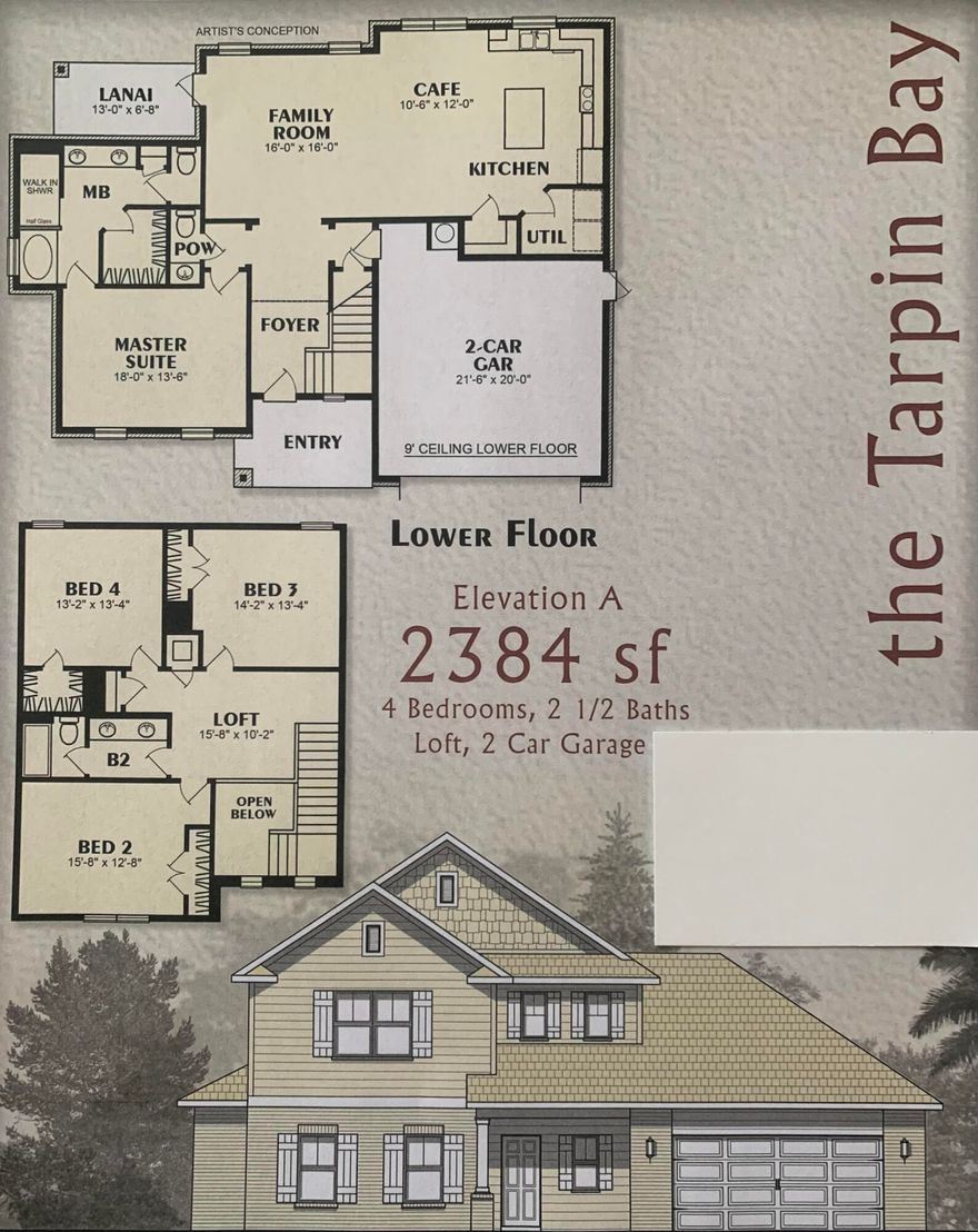 *New Community in East Navarre * Estimated Completion Summer 2024 *2x6 Exterior Construction * 4BR/2 Baths & 1/2 Bath  * 1st Floor Living Areas feature Click n Lock LVP Hard Surface Flooring * Kitchen Features: Granite Countertops, Large Island, Shaker Style Cabinets, Stainless Steel Appliances & Walk in Pantry * Breakfast Cafe * 1st Floor Master Suite Features: Builder's Signature Zero Entry All Tile Walk in Shower, Double Granite Vanities & Walk-in Closet  * All Baths with Tile Flooring & Granite Tops * 2nd Floor & Bedrooms have Carpet * Separate Utility Rm * Covered Entry & Rear Lanai * Lawn Pump & Irrigation * Builder & 10 Year Structural 'Maverick' Home Warranty Included * Underground Utilities & Street Lights * BUILDER PAYS MOST CLOSING COSTS WITH PREFERRED LENDER