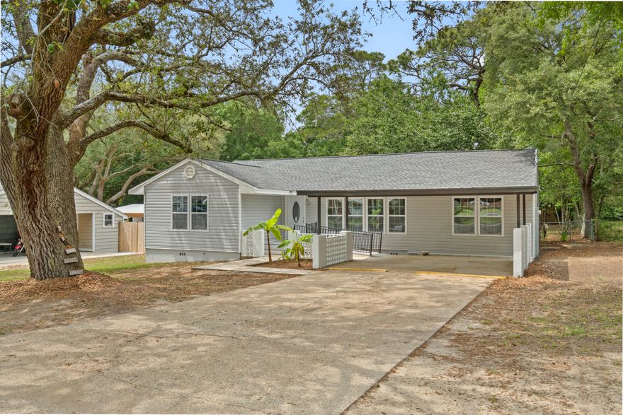 Completely renovated down to the studs, this exceptional 4-bedroom, 2.5-bathroom home in Valparaiso is the epitome of modern comfort, quality, and craftsmanship. Every major component of the home has been upgraded for peace of mind and long-term value. From brand new sheathing and storm-rated double-pane windows to updated vinyl siding, roof, and HVAC system, this home was rebuilt to offer efficiency and durability in every season. The plumbing system--including the sewer line--has been fully replaced, and a complete electrical rewire includes a new main panel and subpanel, ensuring the home is safe, reliable, and fully up to code.Step inside and you'll immediately notice the attention to detail. All new interior and exterior doors add a touch of modern elegance, while the solid wood, soft-close cabinets throughout the kitchen and bathrooms bring both beauty and practicality. The kitchen is a true centerpiece, outfitted with top-of-the-line appliances including a gas range, over-the-range microwave, dishwasher, and a french door refrigerator with an ice maker. Quartz countertops, stylish hardware, and ample storage space make this a dream kitchen for everyday cooking and entertaining alike.

The owner's suite is a large private retreat featuring a custom-designed master closet that offers both function and style. Each of the four bedrooms is spacious and filled with natural light, making them perfect for family, guests, or a home office setup. The 2.5 bathrooms have all been renovated with updated fixtures and finishes, creating spa-like spaces that are as functional as they are beautiful.

Situated on a large lot, the property boasts a generous yard with endless potentialwhether you envision a play area, garden, outdoor entertaining space, or a workshop in the powered shed. Less than half a mile from the water, it offers easy access to boating, paddle boarding, and sunset strolls along the bay. For families, one of the home's most valuable features is its unbeatable location, across the street from the STEMM Academy, ranked as Florida's TOP middle school based on statewide assessments. With every major upgrade already completed and a location that's hard to match, this home is an outstanding opportunity for anyone seeking quality, convenience, and community in one perfect package.