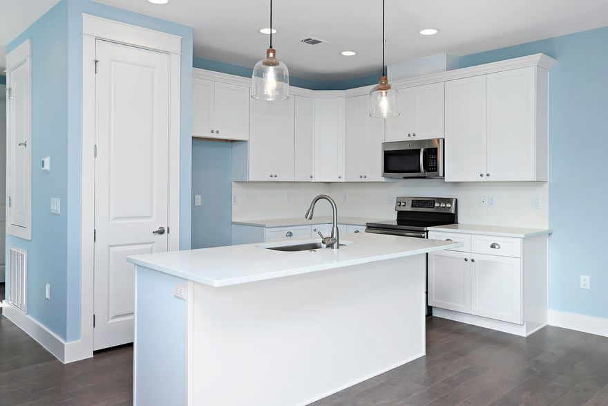 A rare find in South Walton, 30A Townhomes features new construction luxury townhomes with single car garages located directly on Scenic Highway 30A in popular Seagrove Beach. The Sandpiper Plan is a spacious two-story residence with over 1,500 square feet, three bedrooms and two bathrooms. An open-concept reverse design provides added privacy to the first-story master suite featuring a private patio. The second story includes a fully equipped kitchen with an island, a spacious living and dining area with a generous 19'x10' covered porch and two guest rooms with a shared bathroom. Upscale included features are found throughout such as designer lighting, hardwood floors, granite countertops, soft-close shaker wood cabinetry, 8' interior doors and much more. Partially fenced back yards