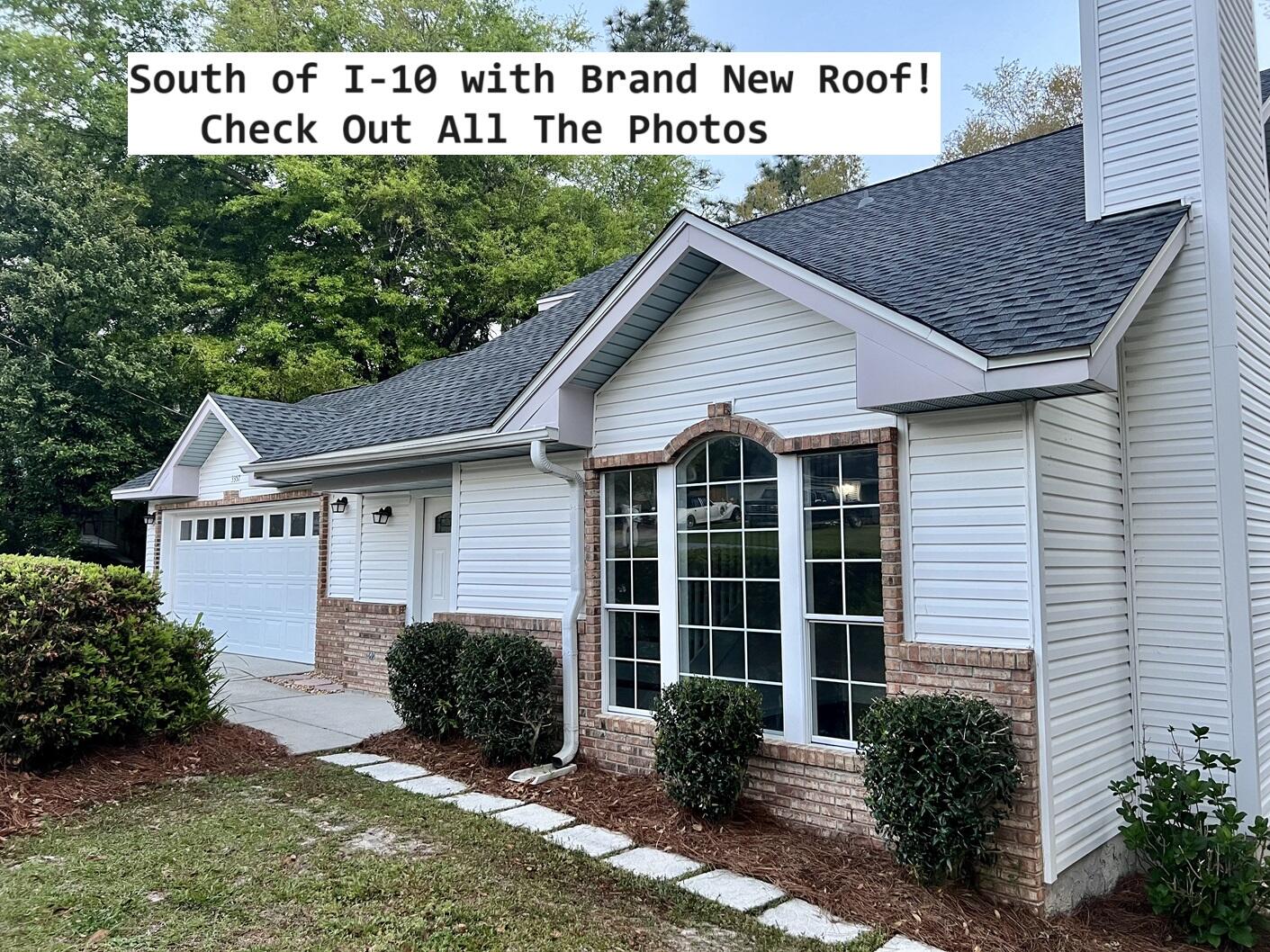 Grab the Kids and Head over to this Remodeled home on a 1/2 ACRE LOT - Located SOUTH of I-10 on a CUL-DE-SAC STREET - UPGRADED QUARTZ COUNTER-TOPS, 2024 Installed ALL New Never Used Stainless Appliances, 2024 Dimensional Shingle Roof, 2024 New Complete AC & Heat Pump Heating System, New Flooring in Most of the Home. Updated Bath Vanity Tops. Downstairs Master Bedroom & Master Bath Plus 2 Bedrooms Upstairs with a Full Bath, HUGE Bonus/Flex Room. Open Living Space with Eat-In Kitchen - Living Room with Fireplace. Nice Indoor Laundry Room off of the 2 Car Garage, with Automatic Garage Door Opener. This is a GREAT location for commuting to the Military Bases. The Sellers Have Gone Above and Beyond to Update and Upgrade the Major Systems in this Home. Sellers will Provide Warranty Information on the New Home Items. Use As-Is Contract, the sellers have never occupied the home. Buyer to Verify anything of Importance to them.