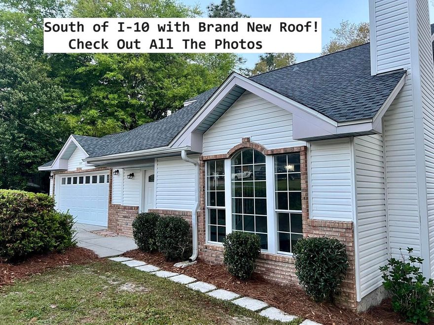 Grab the Kids and Head over to this Remodeled home on a 1/2 ACRE LOT - Located SOUTH of I-10 on a CUL-DE-SAC STREET - UPGRADED QUARTZ COUNTER-TOPS, 2024 Installed ALL New Never Used Stainless Appliances, 2024 Dimensional Shingle Roof, 2024 New Complete AC & Heat Pump Heating System, New Flooring in Most of the Home. Updated Bath Vanity Tops. Downstairs Master Bedroom & Master Bath Plus 2 Bedrooms Upstairs with a Full Bath, HUGE Bonus/Flex Room. Open Living Space with Eat-In Kitchen - Living Room with Fireplace. Nice Indoor Laundry Room off of the 2 Car Garage, with Automatic Garage Door Opener. This is a GREAT location for commuting to the Military Bases. The Sellers Have Gone Above and Beyond to Update and Upgrade the Major Systems in this Home. Sellers will Provide Warranty Information on the New Home Items. Use As-Is Contract, the sellers have never occupied the home. Buyer to Verify anything of Importance to them. 