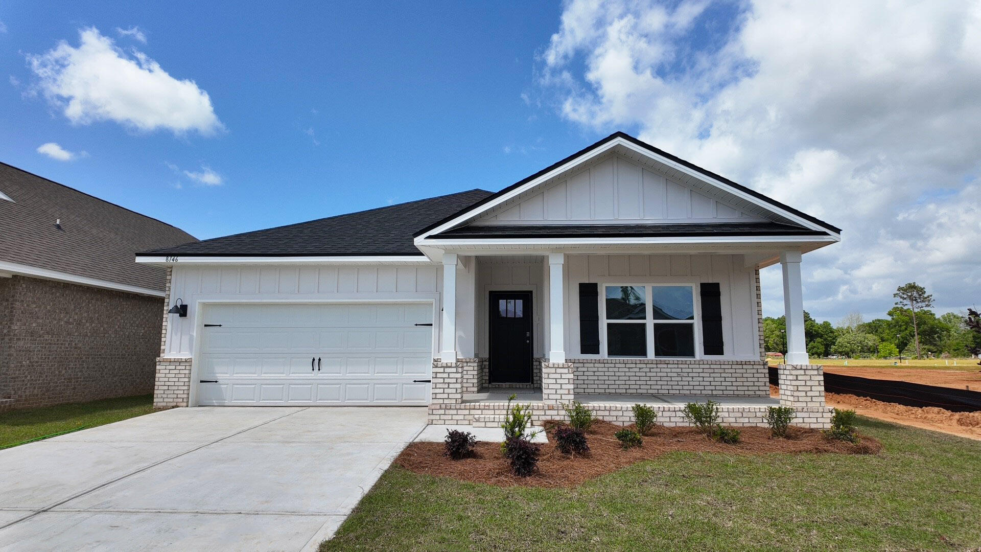Blackwater Reserve is a NEW community under construction, featuring a beautiful community pool, Lazy River and Pickle Ball. The 'BEAU' model is a highly desirable open concept floorplan, 9 ft. ceilings, built-in lighting and a fabulous layout for relaxed living, 4 bedrooms, 2 bathrooms, 2-car garage, covered patio & the 'Smart Home Connect 'System with a variety of convenient Smart Home devices. NICE open living room with the dining area open to the kitchen & living room has lots of windows for natural lighting. A well-designed open kitchen includes stainless steel appliances, a smooth-top range, built-in microwave, gorgeous quartz countertops, quiet dishwasher, corner pantry, island bar, eye-catching wood-look flooring & plush carpet in the bedrooms. Beautiful craftsman curb appeal.