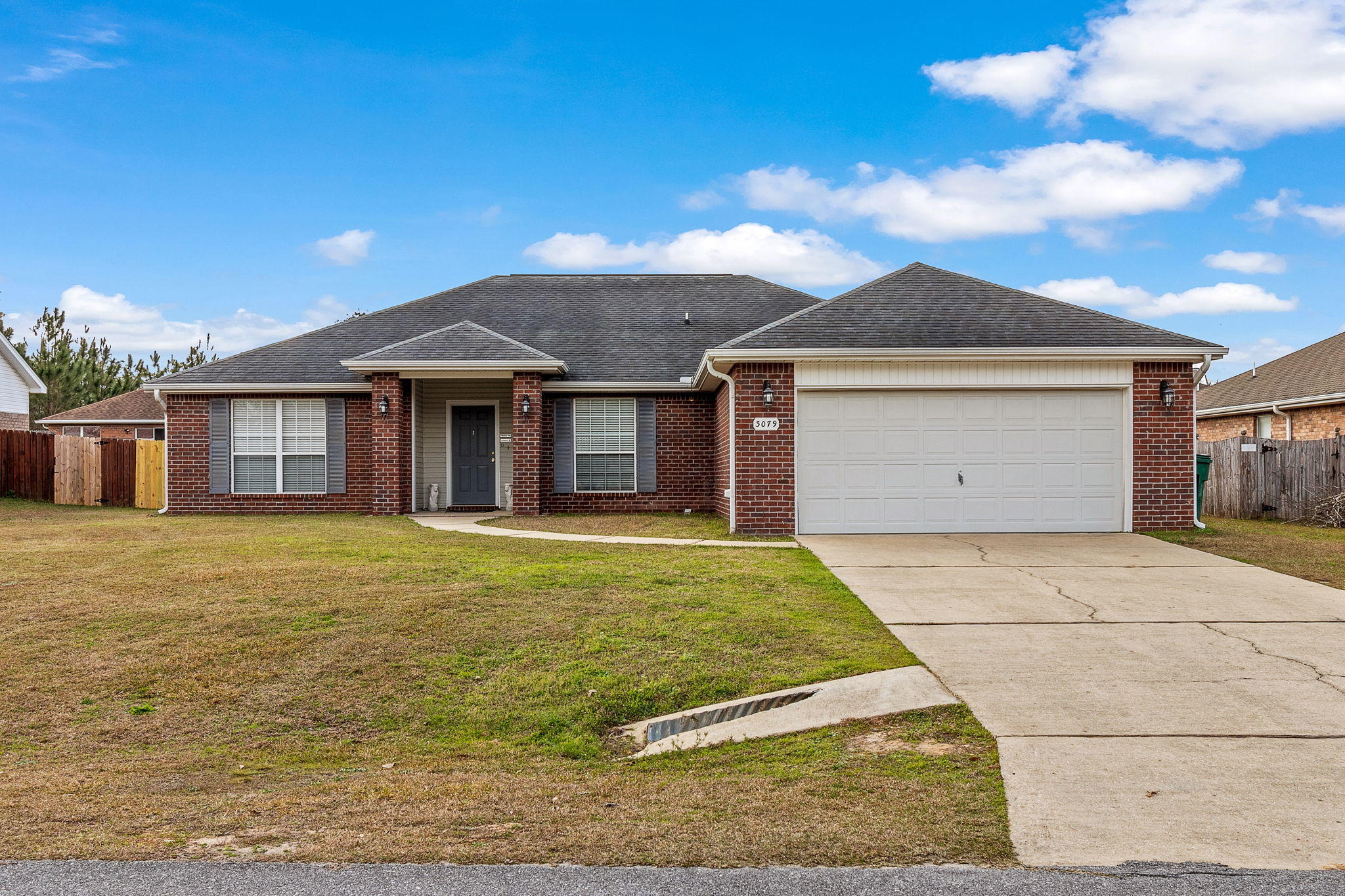 This well appointed home in Brooke Estates features a large eat in kitchen with pantry and all appliances. The living room has a vaulted ceiling, plant ledge and is open to the formal dining area. The sliding glass doors open to a large covered patio and privacy fenced back yard. The large master bedroom has two closets and can accommodate a king sized bed with end tables and dresser and have plenty of room to spare.The master bathroom has a separate shower, bathtub, and double sinks.The subdivision has an HOA and has a pool and tennis courts for family enjoyment (Washer and Dryer are included but not warranted)