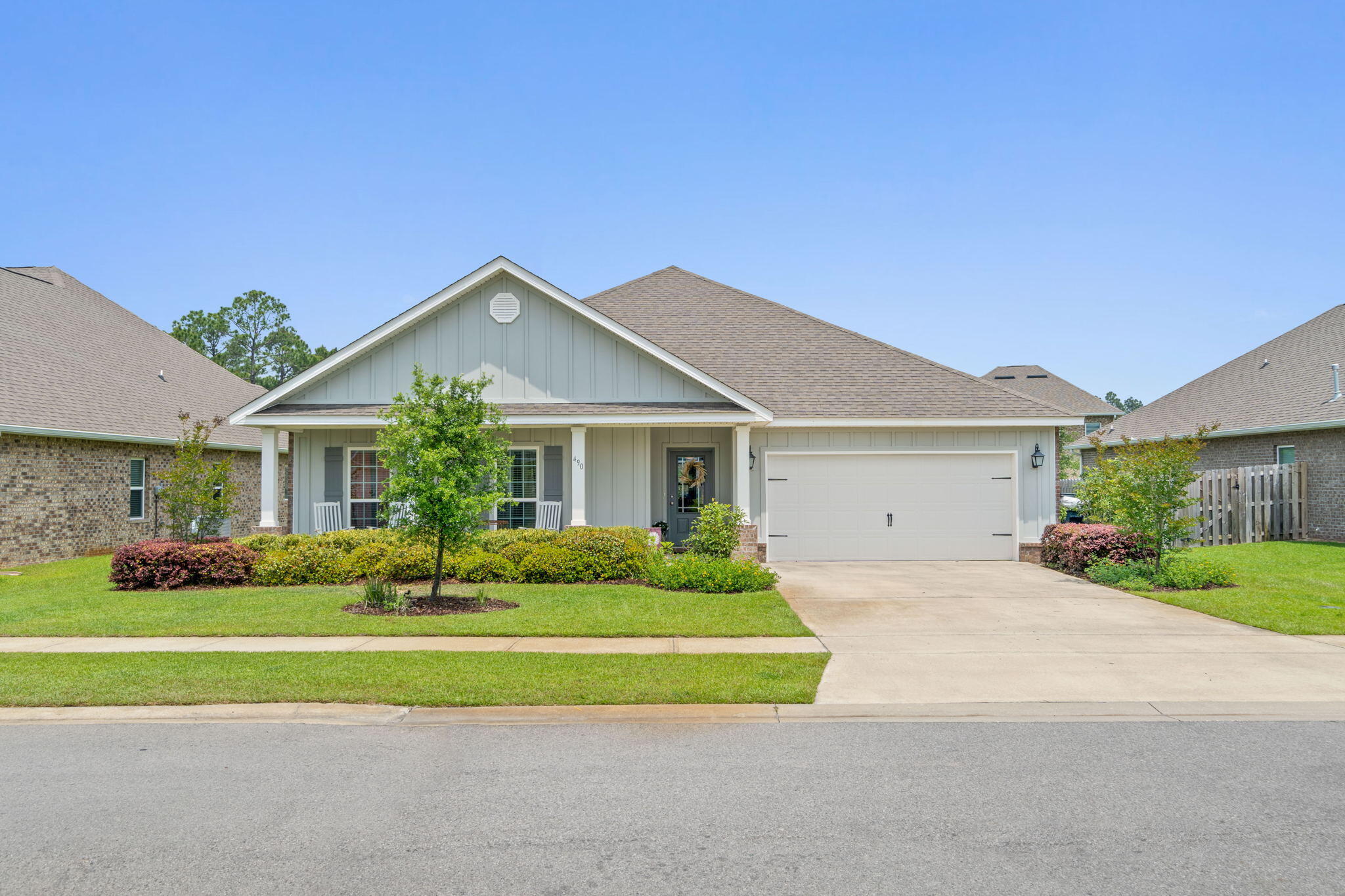 *Open House 5/1/22 10am-2pm*The Victoria floor plan is a spacious 4 Bedroom, 2 1/2 Bath home with a HUGE living area.This home includes Granite countertops in kitchen & baths, Stainless Steel Microwave, Stove, Dishwasher, Brushed Nickel Plumbing fixtures, 5ft Tile Shower in Master Bath, Crown Molding in entry, family room & master bedroom, wood look tile plank flooring in all common areas of the home, baths & utility room, (only carpet in bedrooms) Gas Stub outs, Gas Hot Water Heater, Rear Gutters, Full Irrigation and more.Swing set in backyard is negotiable.  Drapes DO NOT CONVEY rods and hardware will stay with home.