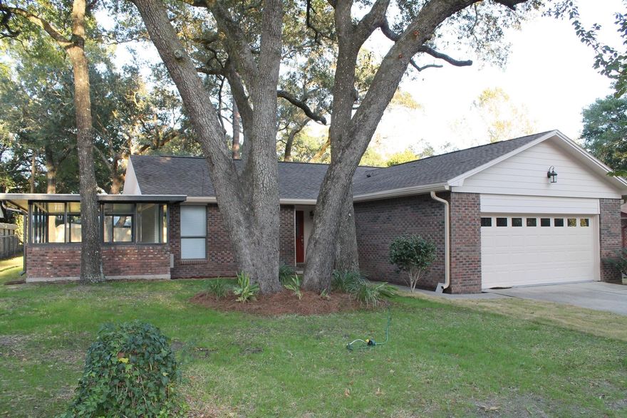 Fabulous is the word for this home. Everything has been completely been redone from floor to ceiling. Popcorn ceilings were removed, fresh paint, new hardwood laminate flooring. The kitchen has new cabinets, granite counters, tile backsplash, stainless appliances. Bathrooms were completely redone with travertine tile showers and floors, new vanities with granite counters. Huge 230 sq. ft. Florida room (not included in sq. footage)heated and cooled for year round use. Large backyard. Conveniently located minutes to the base. Come see this fabulous home today!