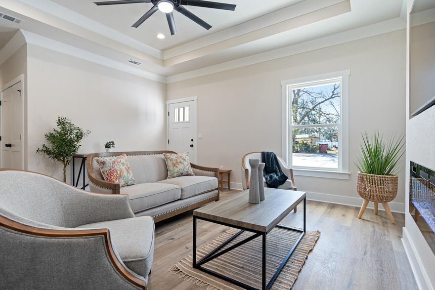 Seller is offering up to $10,000 in closing cost assistance!! All new appliances convey, privacy fence and irrigation system is already a part of this beautiful quality-built homes' package!Homeowners insurance quoted at as low as $538 per year which makes home ownership more than a dream, we make it a reality!The bathrooms are well designed with tile in the wet areas, all LVP flooring, no carpet. The ceiling trays up with the added drama of crown molding and recessed lights throughout. This home is located less than 3 miles from downtown Crestview, less than 3 miles from the municipal park Twin Hills, within 5 miles of multiple shopping centers, less than 8 from duke field, 22 from Eglin AFB. We know you will love it!