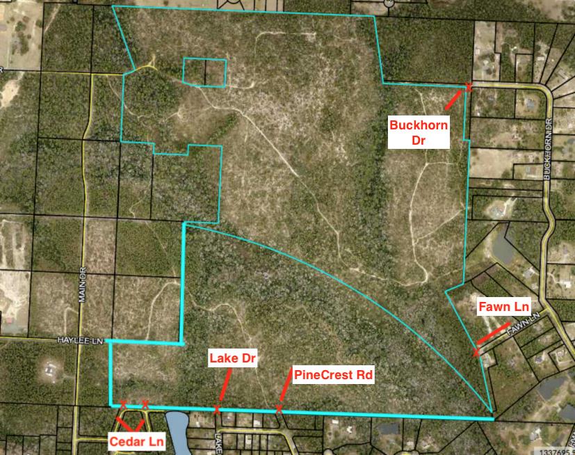 Parcel A 35-4N-23-0000-0001-0000Parcel B 35-4N-23-0000-0003-0210Two parcels for development! Plenty of beautiful acreage, located just off of Airport Rd! Bring your subdivision plans today! Zoning for parcel A is airport compatibility and parcel B is Residential. This was previously planned as a PUD for 693 Residential units. Sewer is close at the corner of Airport Rd and Fairchild.