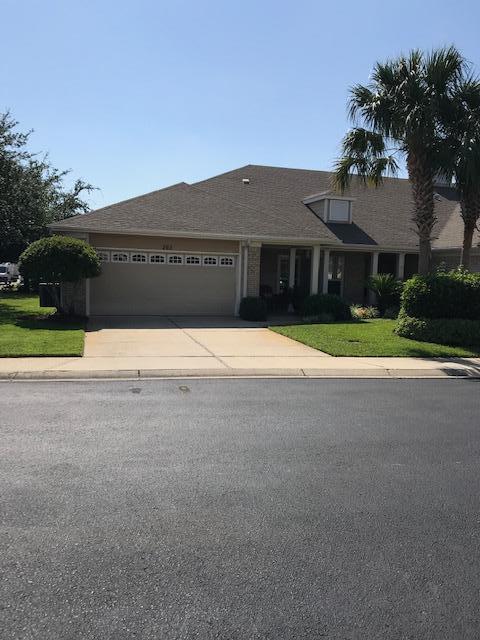 JUST REDUCED $5,000 !!! ENJOY BRIGHT SUNSHINE MORNINGS IN THIS BEAUTIFUL ONE OWNER ALL BRICK ONE STORY HOME IN CENTRALLY LOCATED DIAMOND LAKES SUBDIVISION. LESS THAN 1/2 MILE FROM WHITE SANDS AND EMERALD WATERS OF HENDERSON BEACH. HOME IS A 1,756 SQ FT 3 BEDROOM, 2 BATH END UNIT IN THE QUIET, SECLUDED REAR PORTION OF THE SUBDIVISION. SCREENED LANAI. UPGRADES SUCH AS CORIAN COUNTER TOPS, STAINLESS STEEL APPLIANCES, VAULTED CEILINGS. MASTER BATH HAS EXTRA LARGE MARBLE ENCLOSED SHOWER. GAS FIREPLACE. 2ND AND 3RD BEDROOM WINDOWS OVERLOOK YARD. GREAT POTENTIAL AS A PRIMARY RESIDENCE, SECOND HOME OR RESIDENTIAL LONG TERM LEASE. HOME IS CONVENIENT TO SHOPPING, DINING, ENTERTAINMENT, GOLF, BOATING, FISHING AND OTHER WATER ACTIVITIES. LANDSCAPING AND IRRIGATION HOA MAINTAINED. COMMUNITY POOL.
