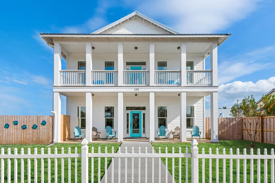 Immerse yourself in the epitome of coastal luxury with this custom-built, six-bedroom beach home, where every detail has been thoughtfully curated to perfection. Showcasing an impressive 4 year annual rental income of $189K,$191K, $218k and $231K, and with no HOA dues to encumber your investment, this residence stands as a quintessential gem in the heart of Crystal Beach. Ideally located just south of Destin Commons, this haven is a short sidewalk stroll or leisurely bike ride from the unmatched beauty of the Emerald Coast's beaches.Elegantly designed with modern coastal finishes, this home exudes sophistication and warmth. The interiors are graced with long plank hardwood floors, striking nickel-gap shiplap, exquisite stone countertops, and premium stainless steel appliances. See More. Outdoors, a generous private pool beckons, surrounded by ample parking and expansive spaces that invite both relaxation and entertainment. The heart of the home is its open-concept floor plan, where the kitchen, dining, and living areas blend harmoniously, creating an ideal setting for gatherings. Expansive porches wrap around the first and second floors, extending the living space and enhancing the home's entertainment options. With 10-foot ceilings throughout and two master bedrooms on the first floor, this home is designed to offer both luxury and comfort in every corner. Situated just a block from the shore, this home provides effortless access to world-renowned beaches, upscale shopping, and fine dining. Free from HOA dues, it presents an exceptional opportunity for those seeking a lucrative vacation rental or a serene coastal retreat. 109 Hutchison Avenue is more than a home; it's a sanctuary where the beauty of the Emerald Coast meets the art of fine living. 