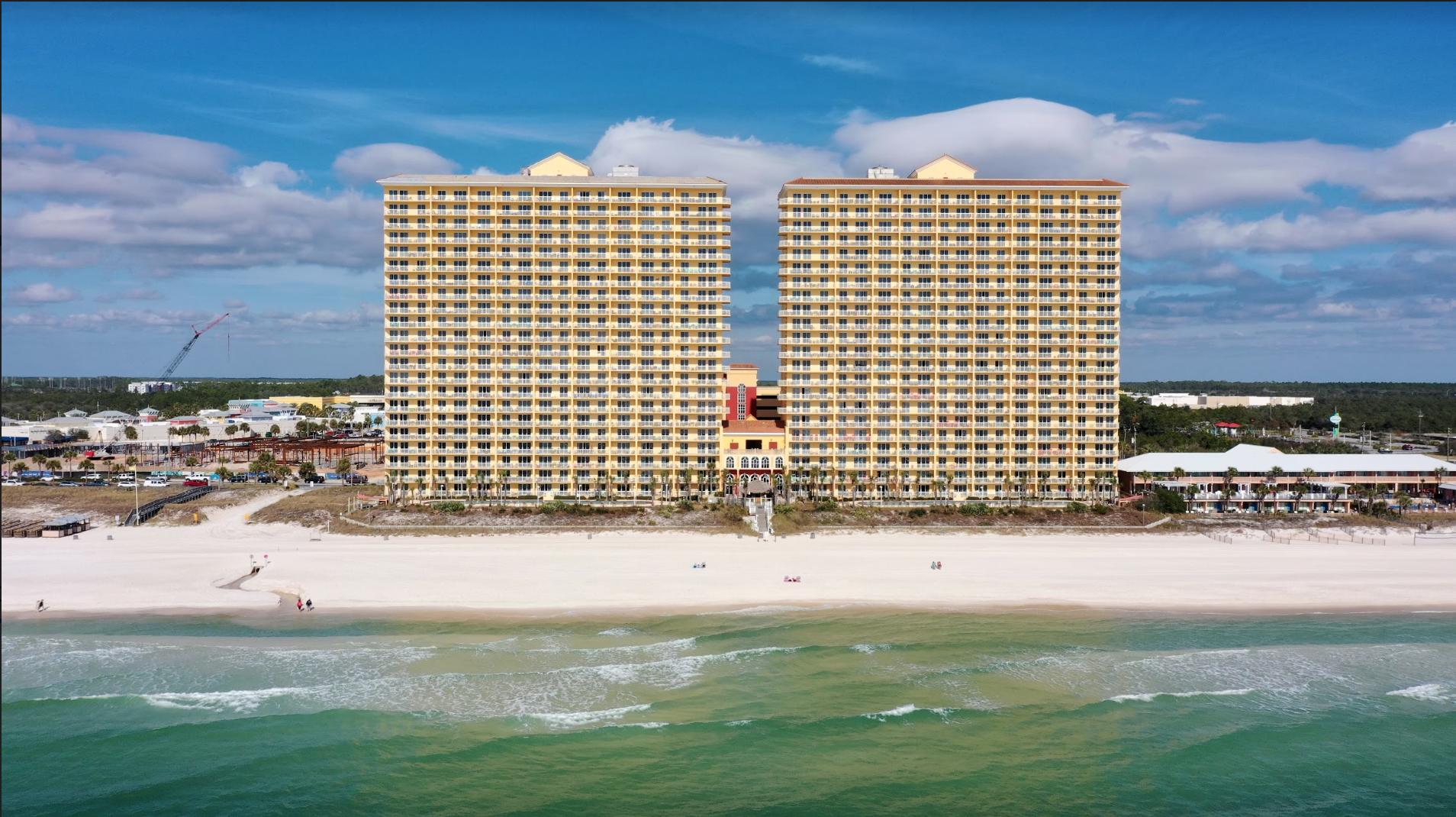 Nestled on the edge of paradise you'll find Calypso - a Gulf-front beach resort featuring panoramic views of the Gulf of Mexico. This beautifully updated and furnished penthouse unit boasts serene coastal decor and an open floor plan with views of the Gulf from the living, dining, kitchen, and master suite. Glass sliders lead you to the spacious balcony from both the living area and spacious master suite. A full bunk room allows this unit to live like a three bedroom with a two bedroom price tag! Calypso Resort amenities include two Gulf-front pools, tiki-bar, fitness room, parking garage with walk-over, and close to Pier Park. Calypso has everything needed for the perfect beach experience, making this a fantastic investment opportunity. Paradise!