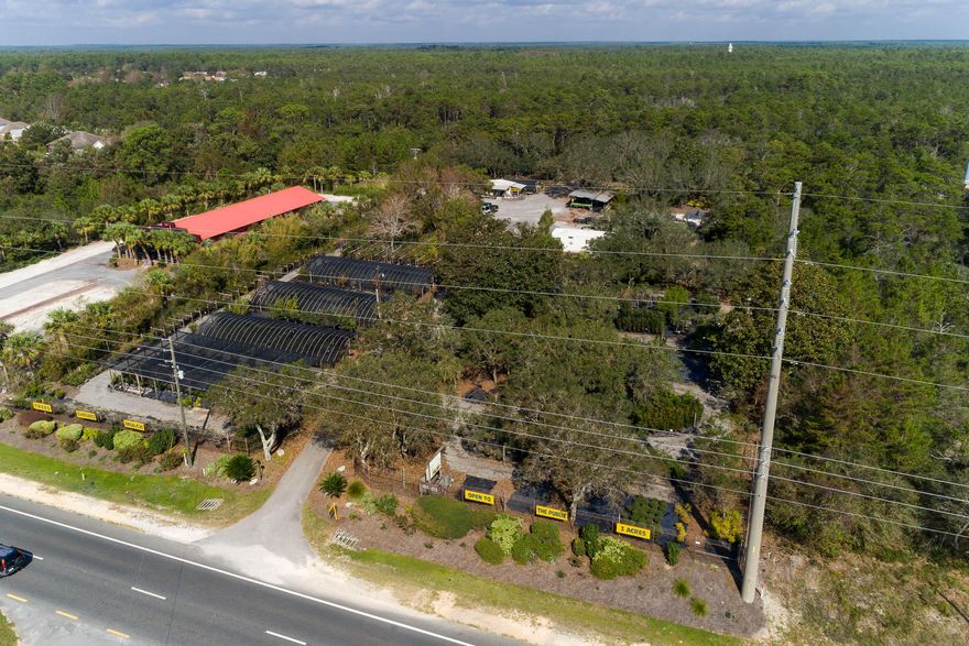 Beautiful commercial site presently used as a landscaping nursery. The site is level with many beautiful trees and has views of Santa Rosa Sound and the Gulf of Mexico. There are two large wells on the property for irrigation. There are many opportunities and possibilities for this site so show to your investors today. One of the few remaining large commercial sites along Highway 98.  

The buildings are  staying with the property and convey AS IS .
